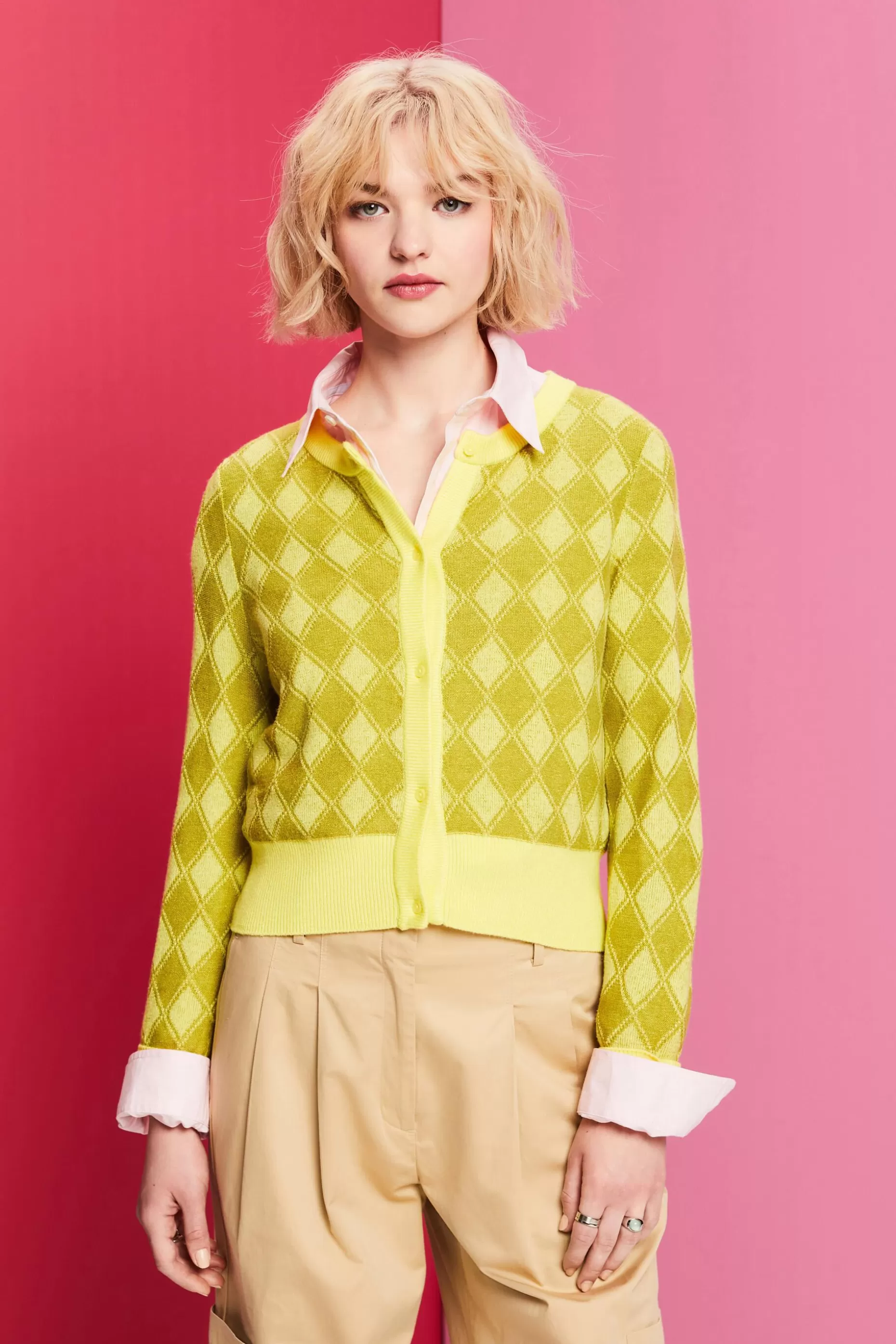 ESPRIT Argyle Cardigan at our Online Shop * Sale Under $30