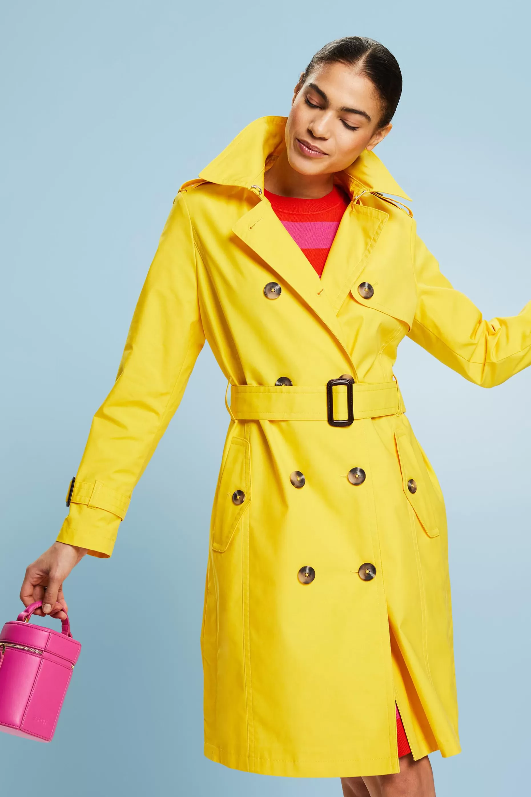 ESPRIT Belted Double-Breasted Trench Coat at our Online Shop *Women Jackets + Coats