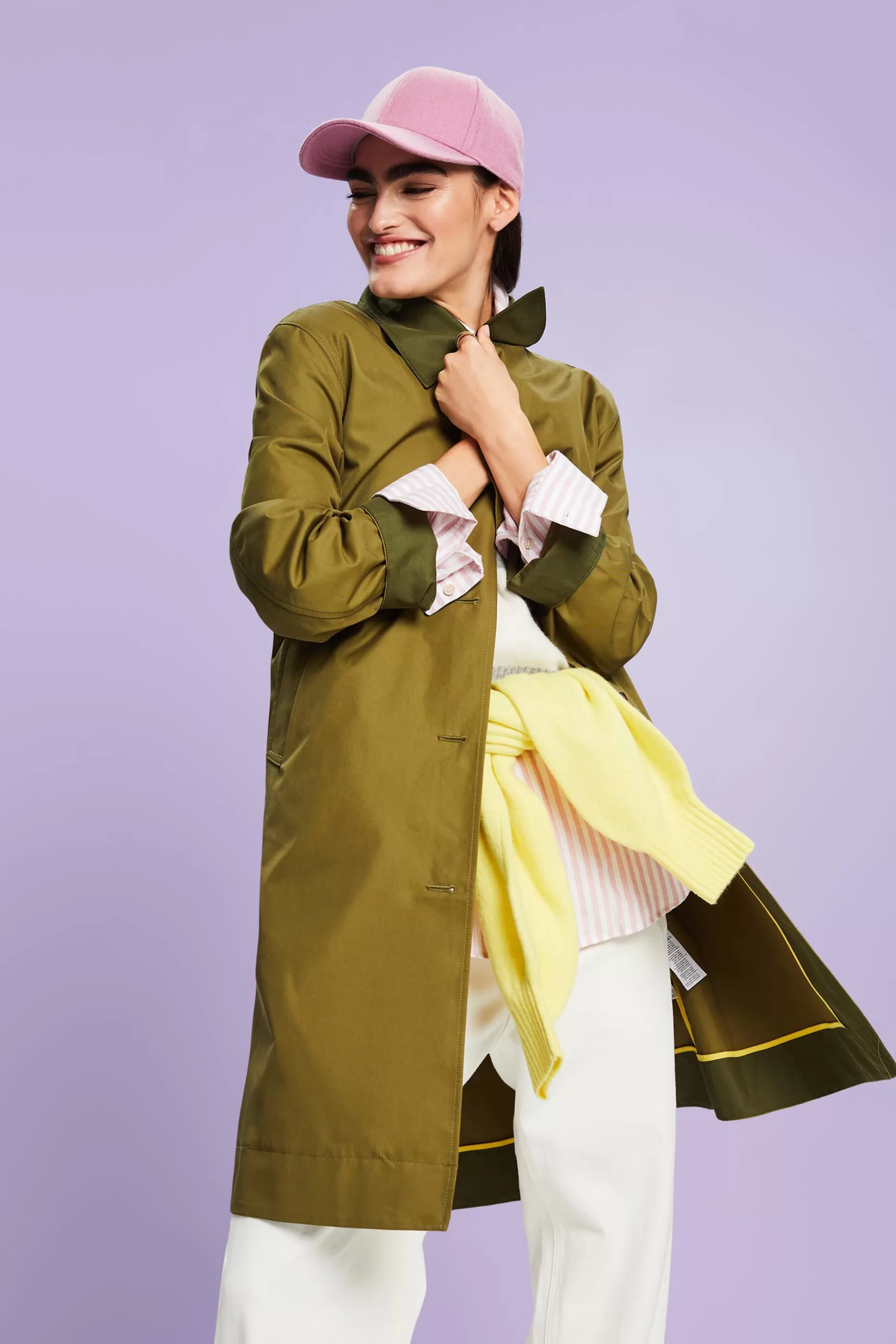 ESPRIT Belted Organic Cotton Trench Coat at our Online Shop * Clearance 60%-70% Off