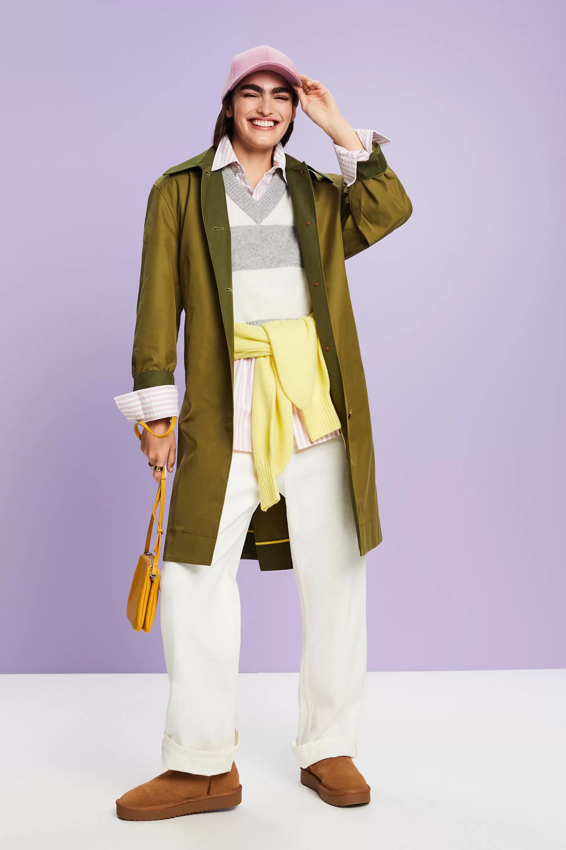 ESPRIT Belted Organic Cotton Trench Coat at our Online Shop * Clearance 60%-70% Off
