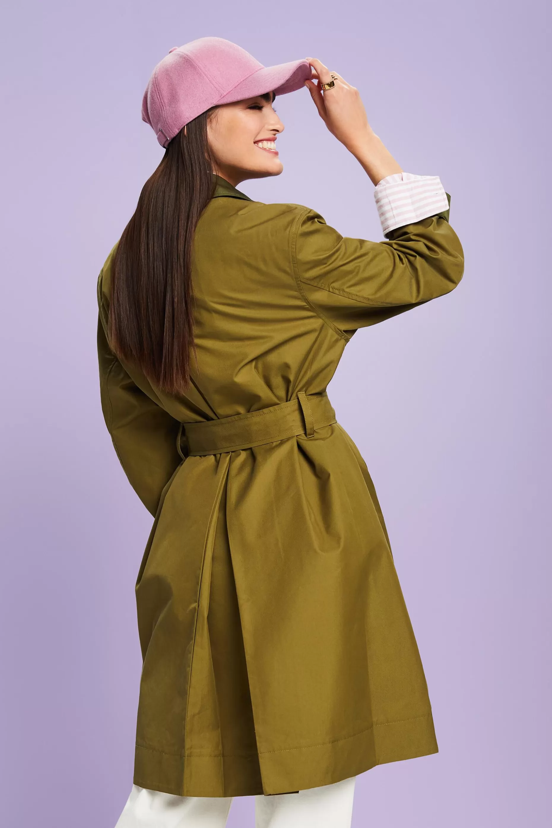 ESPRIT Belted Organic Cotton Trench Coat at our Online Shop * Clearance 60%-70% Off