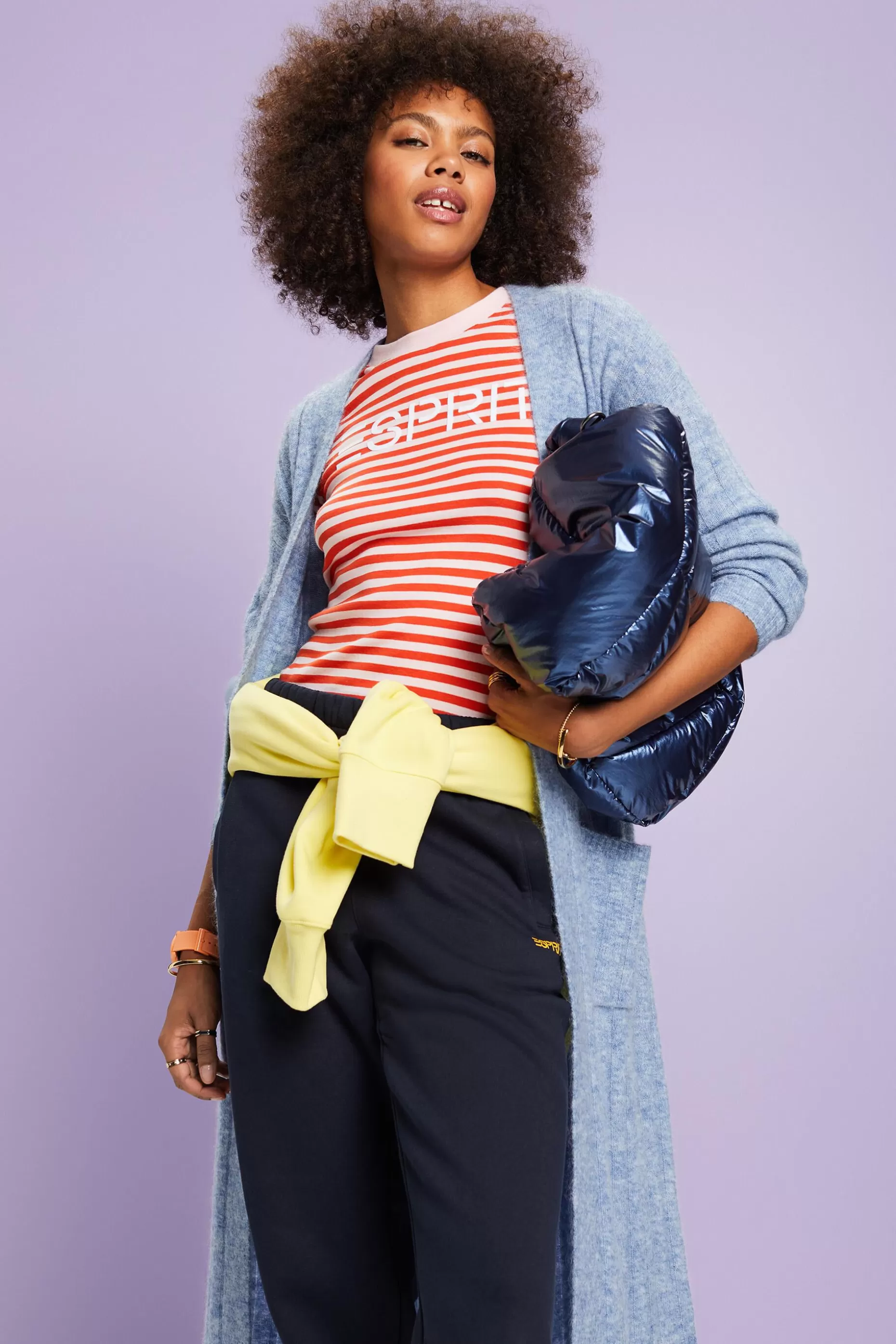 ESPRIT Belted Ribbed Knit Long Cardigan at our Online Shop *Women Sweaters
