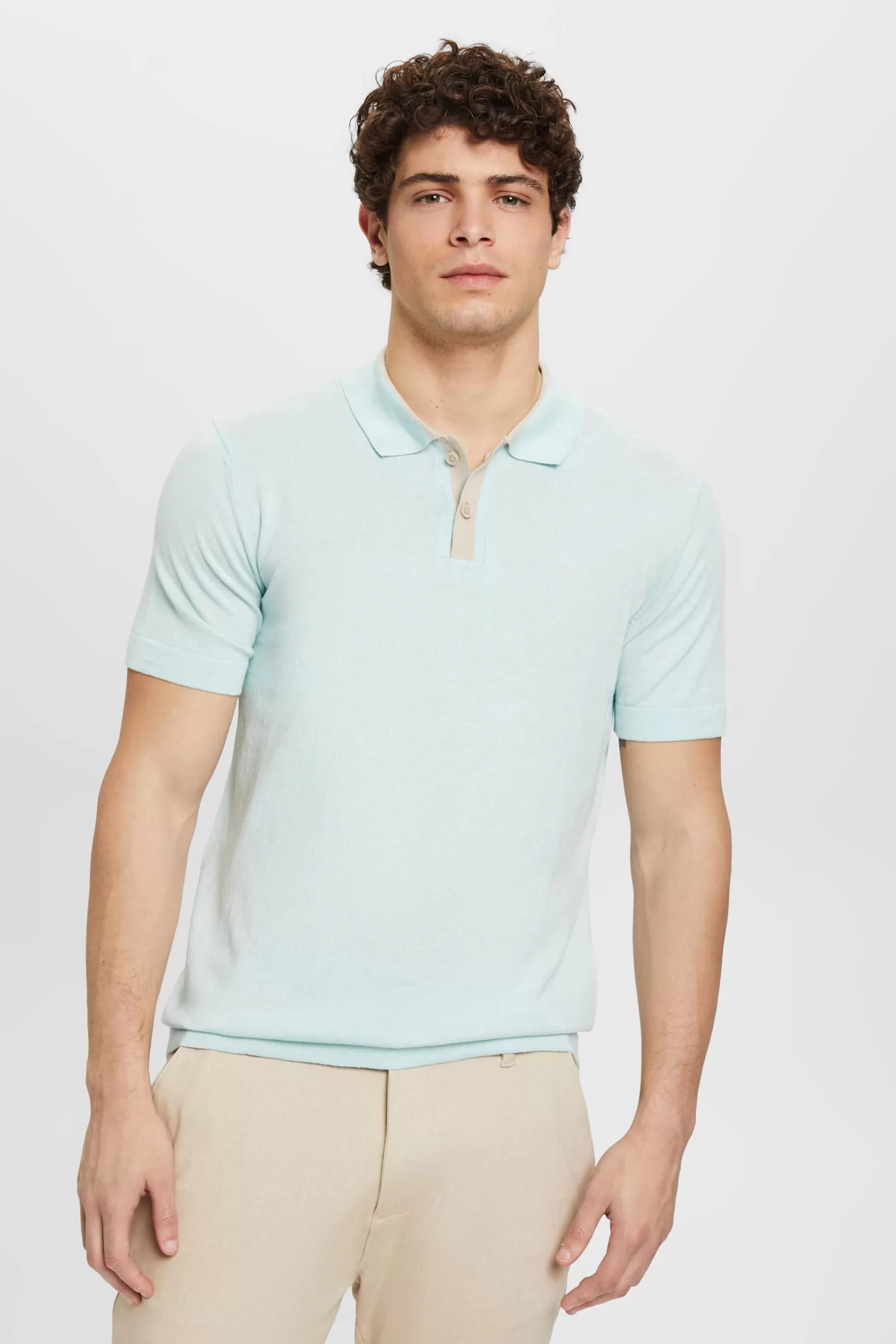ESPRIT Blended TENCEL and sustainable cotton polo shirt at our Online Shop *Men T-Shirts + Polos
