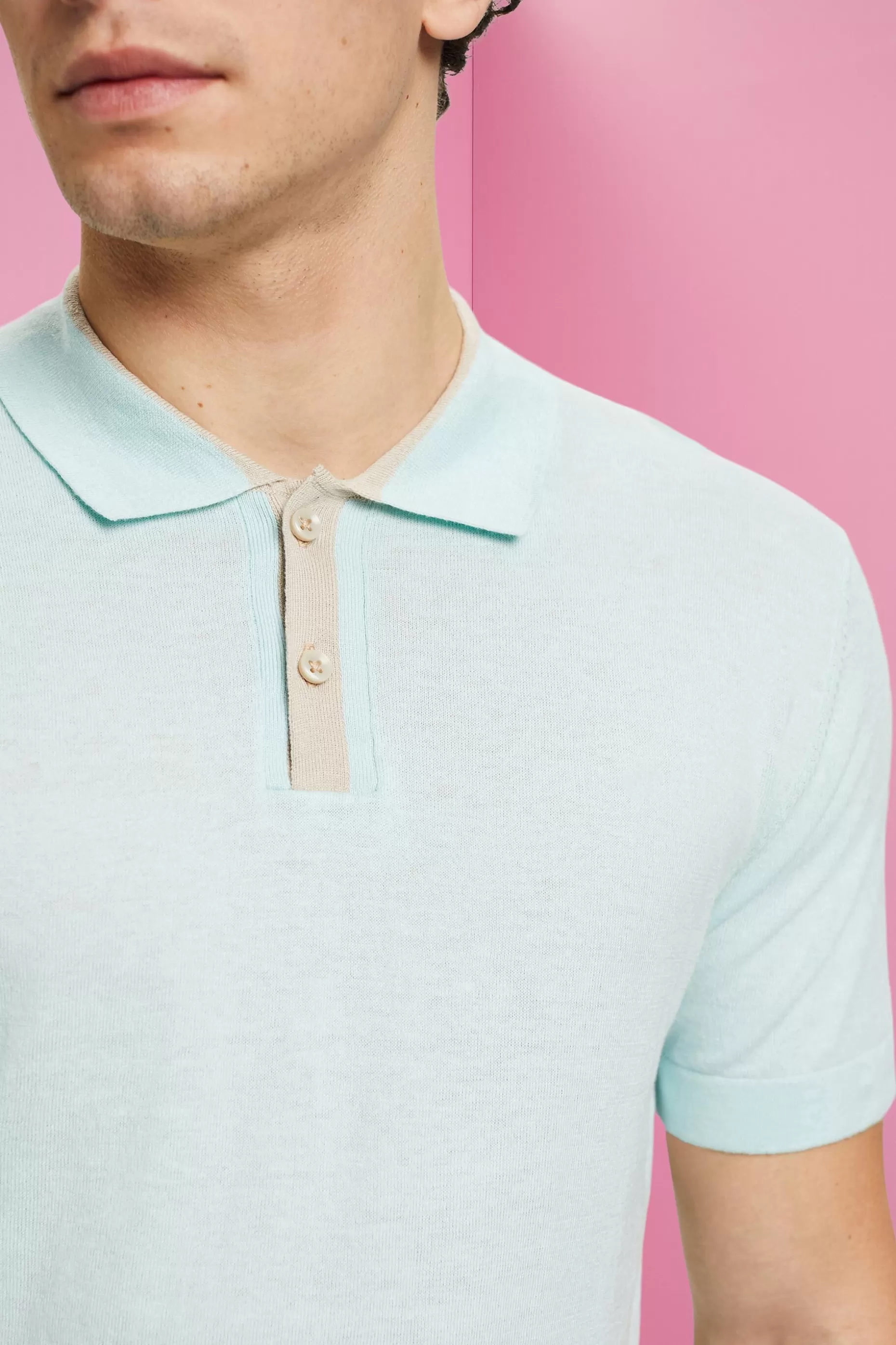 ESPRIT Blended TENCEL and sustainable cotton polo shirt at our Online Shop *Men T-Shirts + Polos