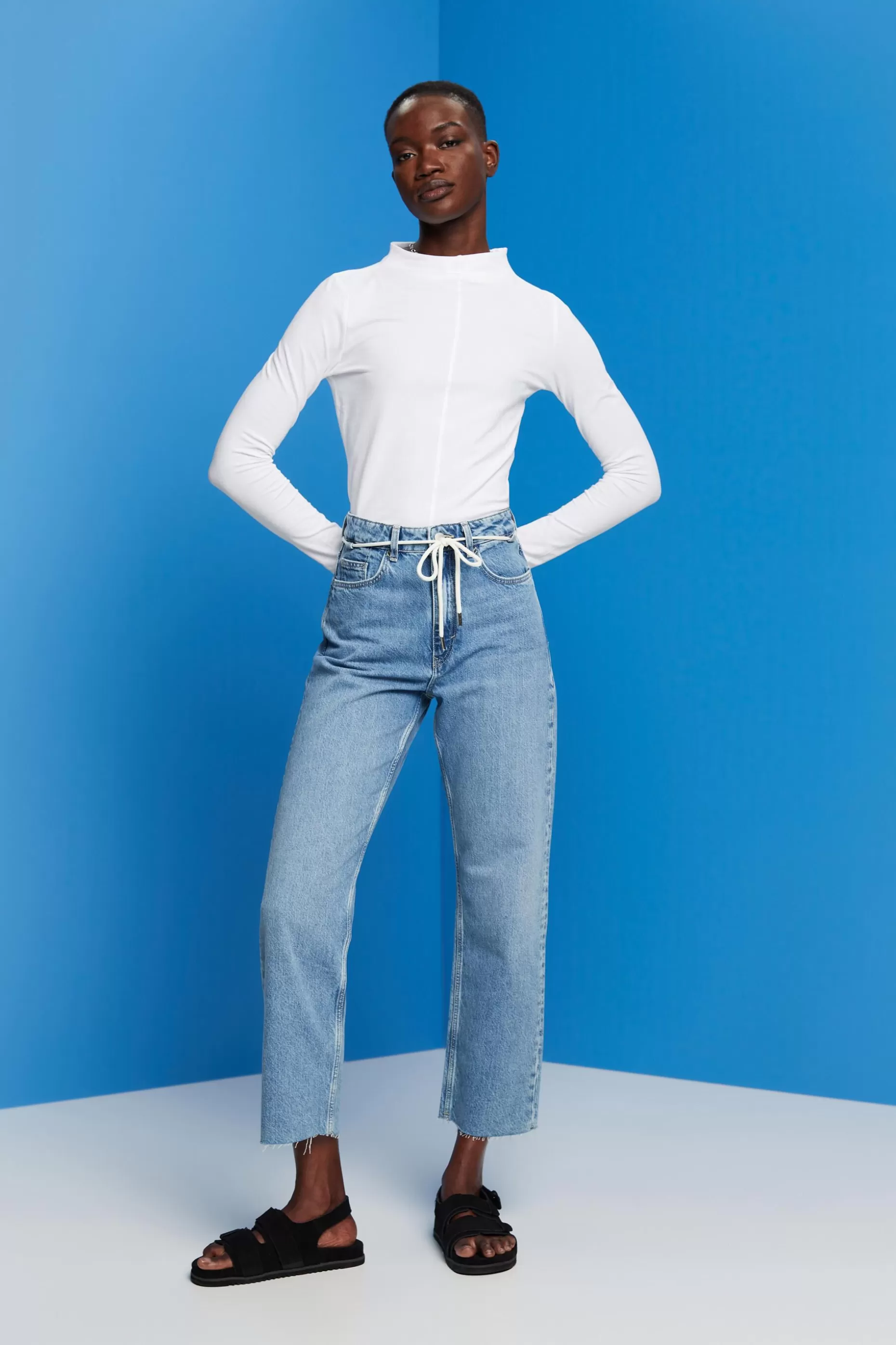 ESPRIT Boat neck long sleeve top at our Online Shop *Women T-Shirts + Tops