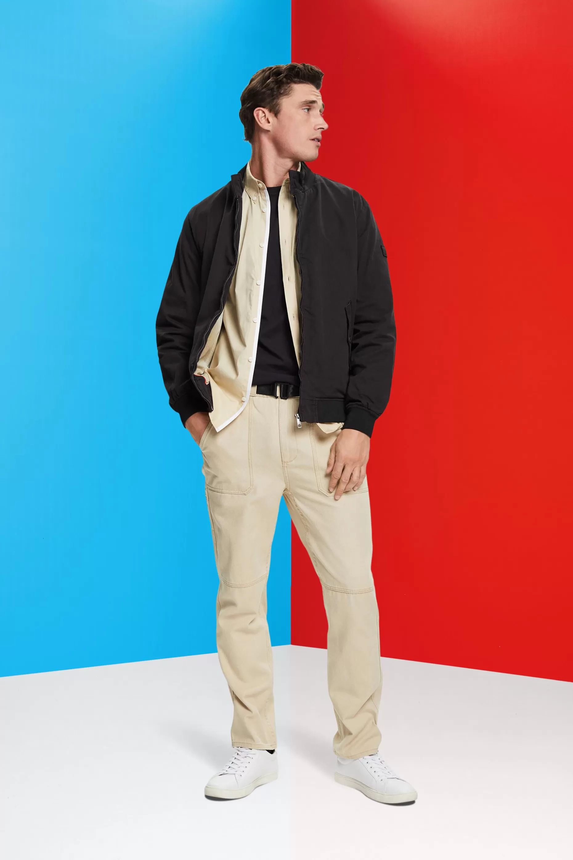 ESPRIT Bomber jacket with stand-up collar at our Online Shop *Men Jackets + Coats