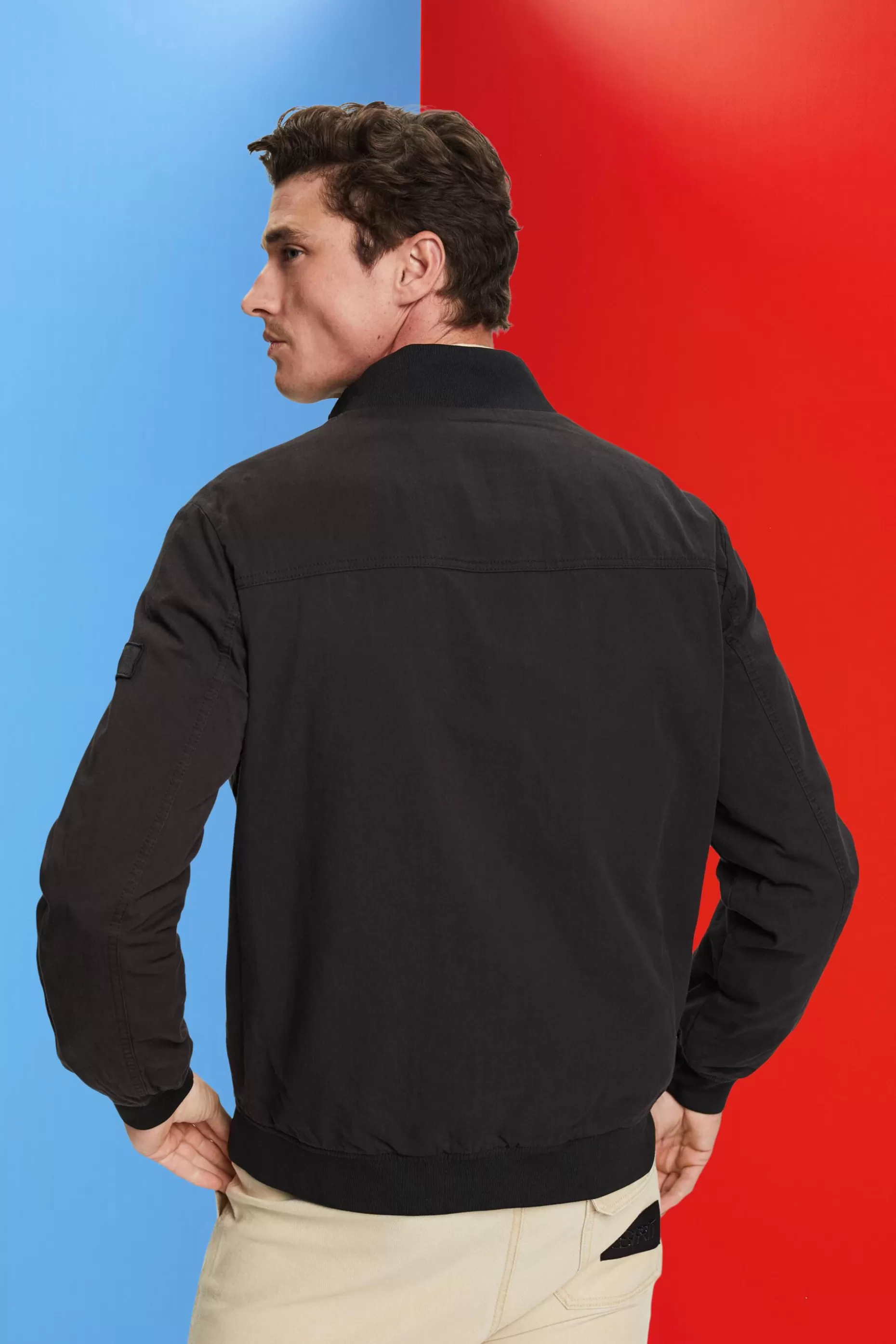 ESPRIT Bomber jacket with stand-up collar at our Online Shop *Men Jackets + Coats