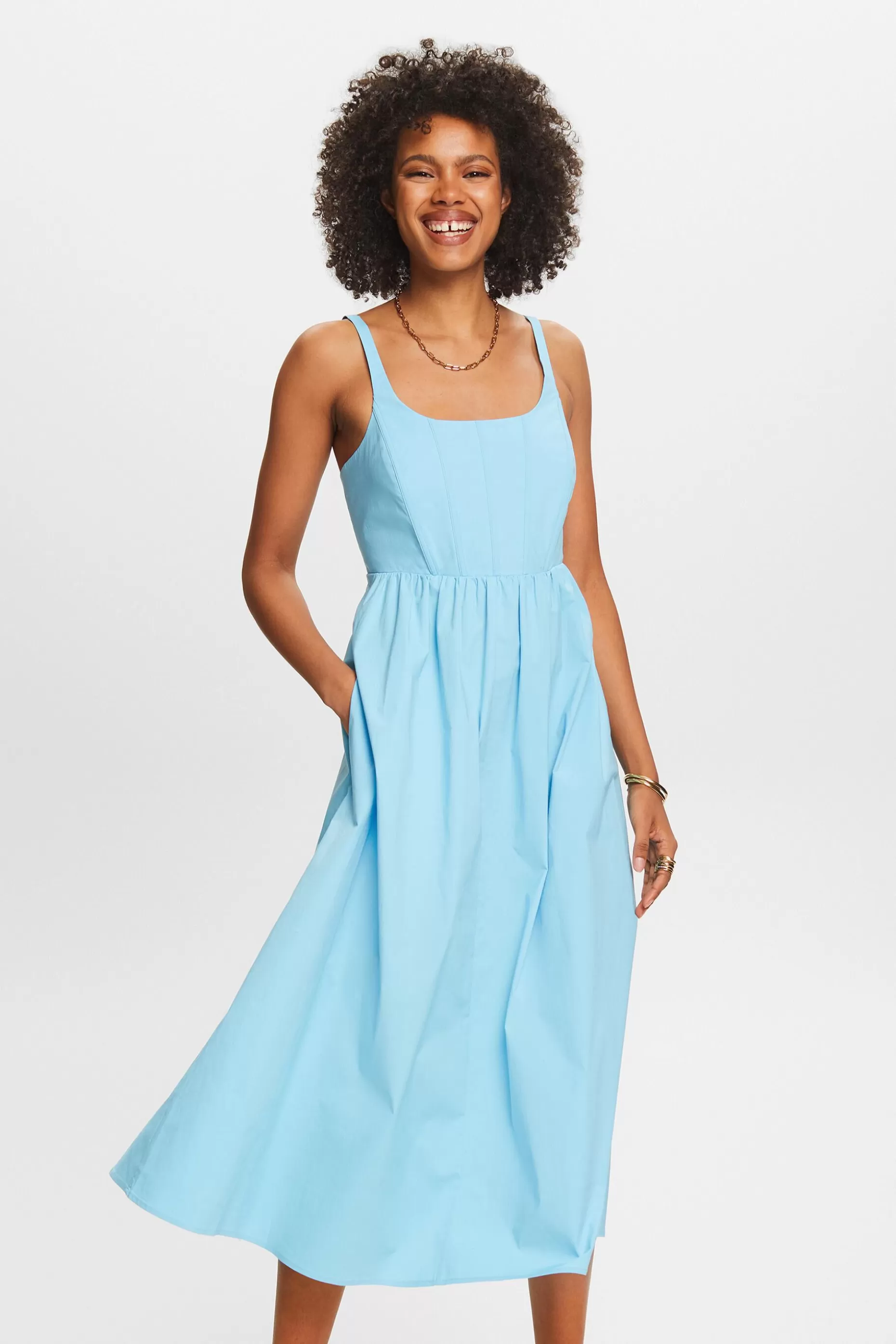 ESPRIT Boned Poplin Midi Dress at our Online Shop *Women Dresses + Jumpsuits