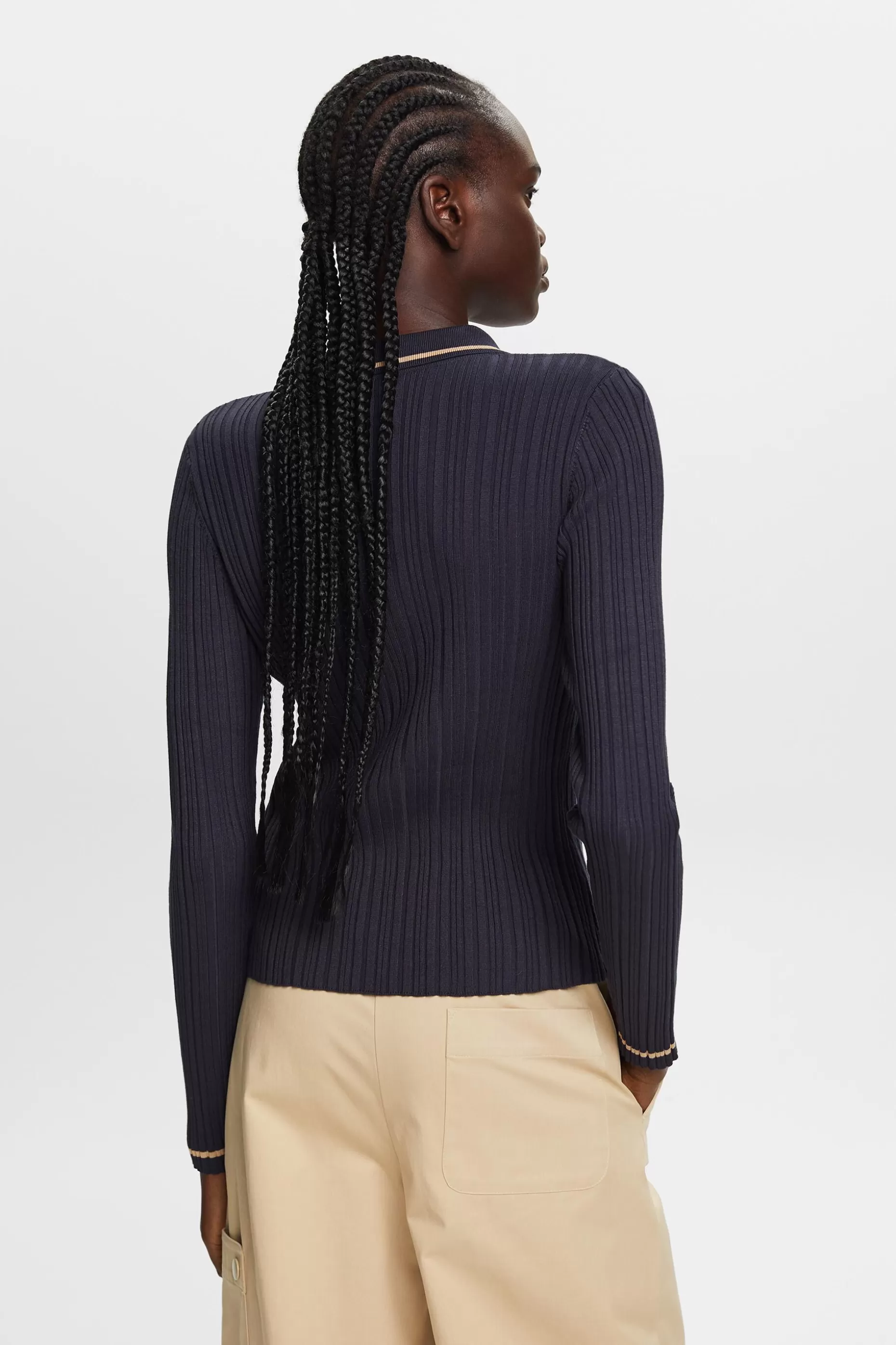 ESPRIT Button Front Knit Polo Top at our Online Shop *Women Tops