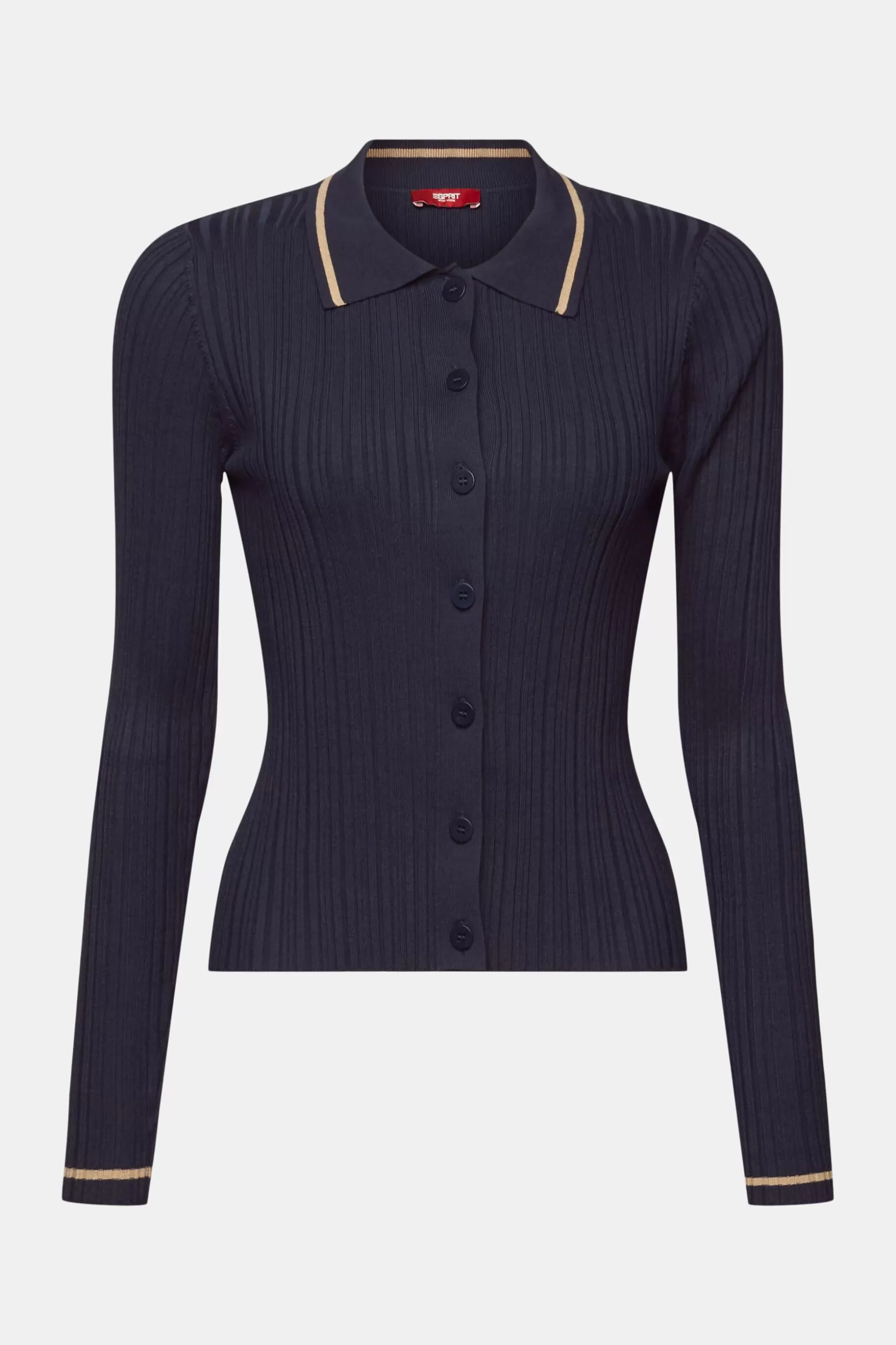 ESPRIT Button Front Knit Polo Top at our Online Shop *Women Tops