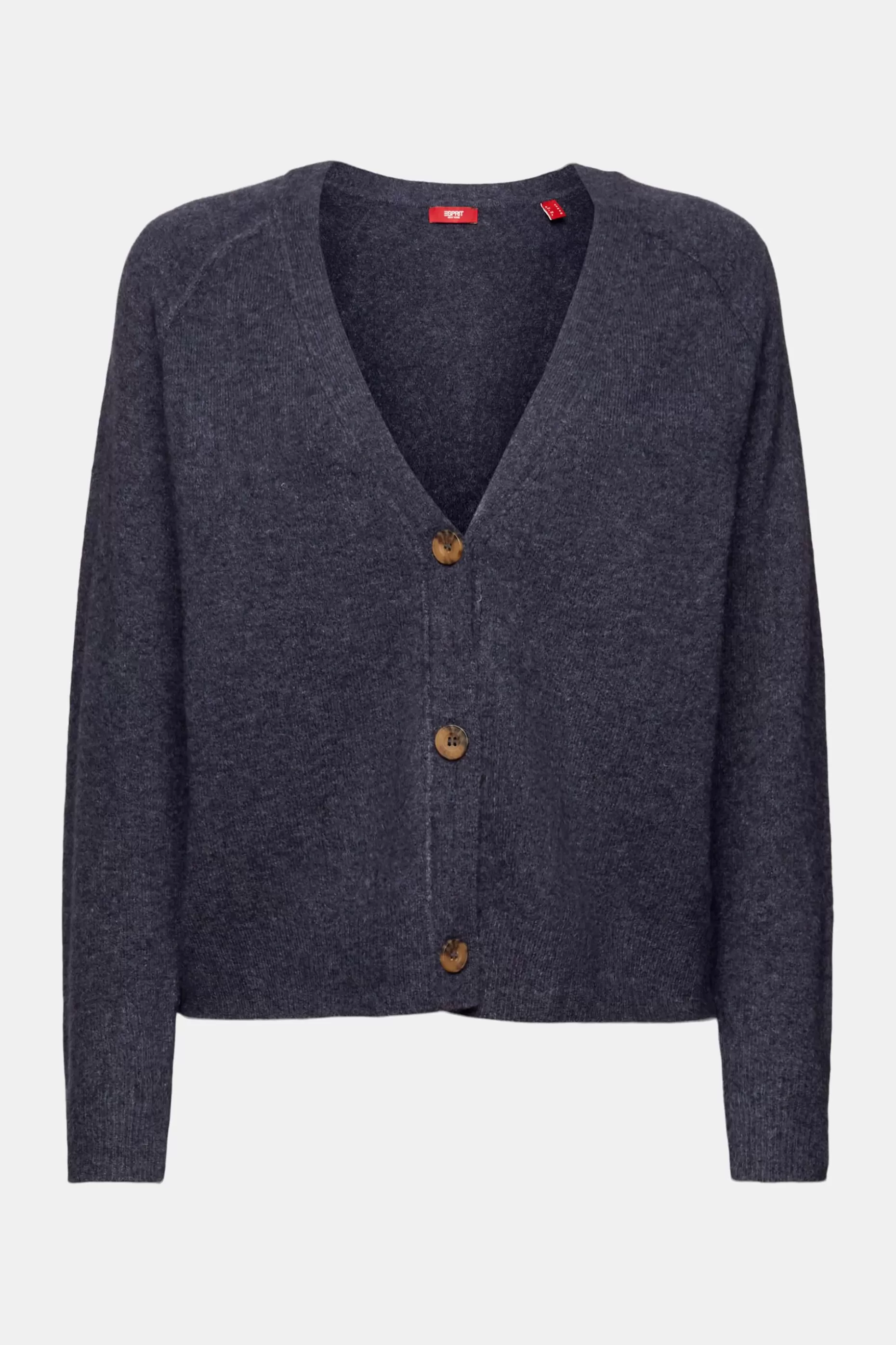 ESPRIT Buttoned V-neck cardigan, wool blend at our Online Shop *Women Sweaters