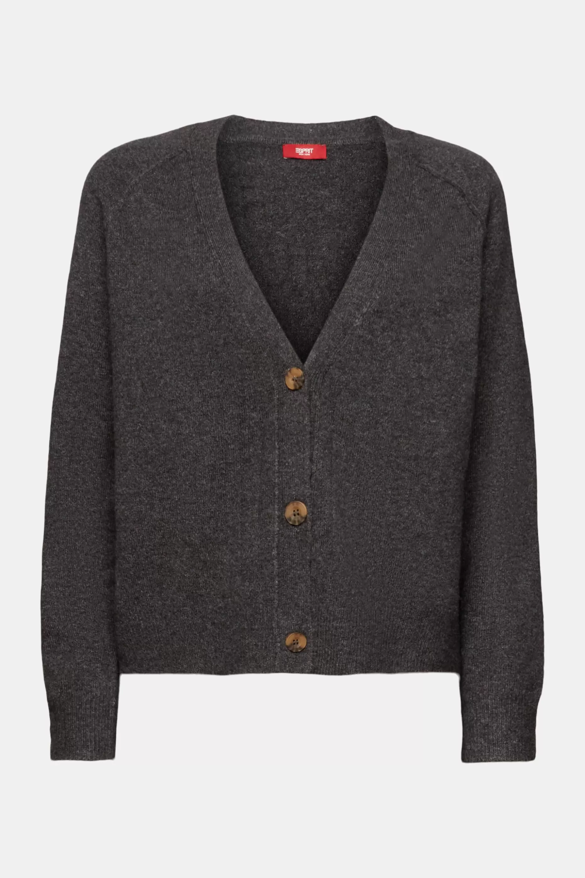 ESPRIT Buttoned V-neck cardigan, wool blend at our Online Shop *Women Sweaters