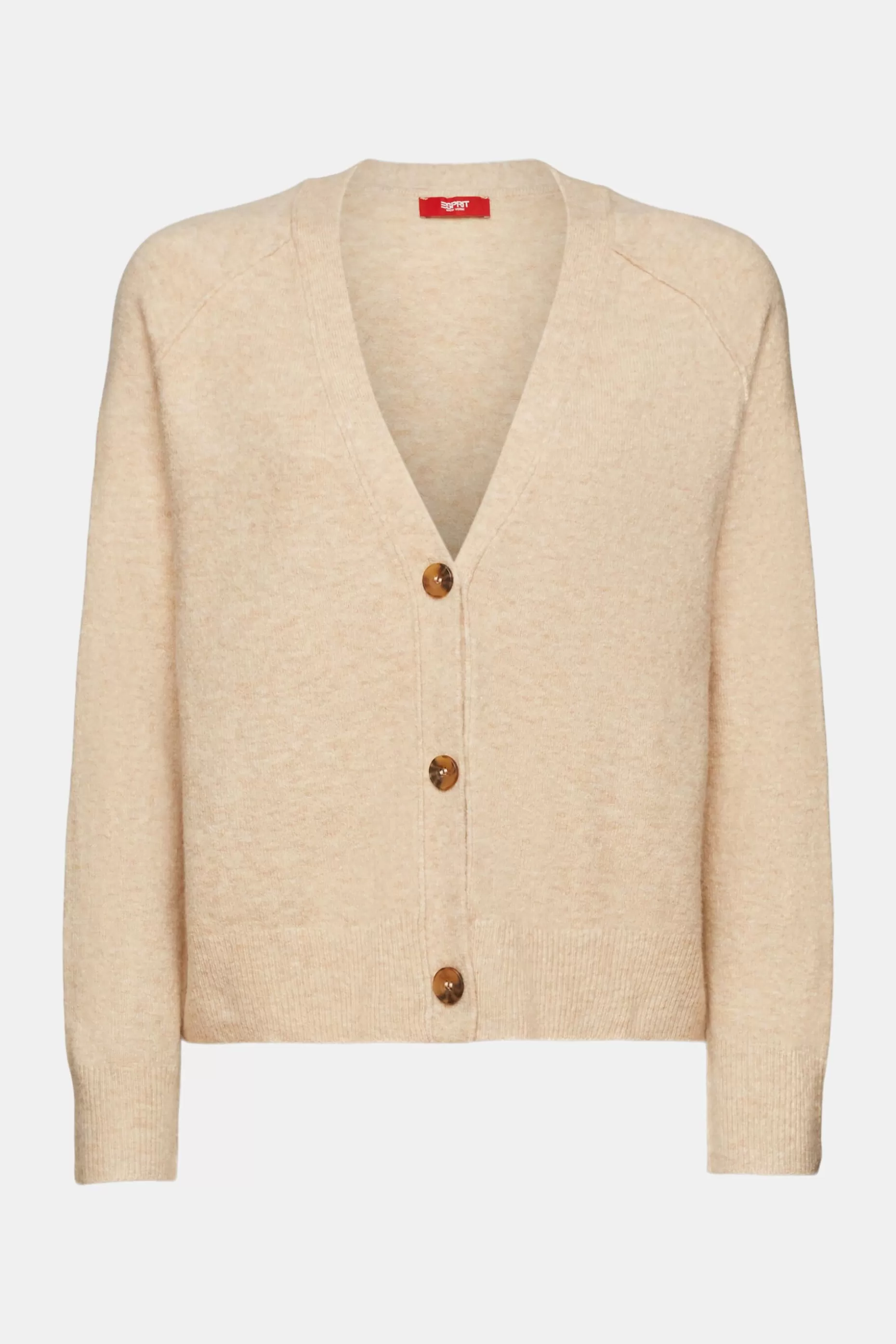 ESPRIT Buttoned V-neck cardigan, wool blend at our Online Shop *Women Sweaters