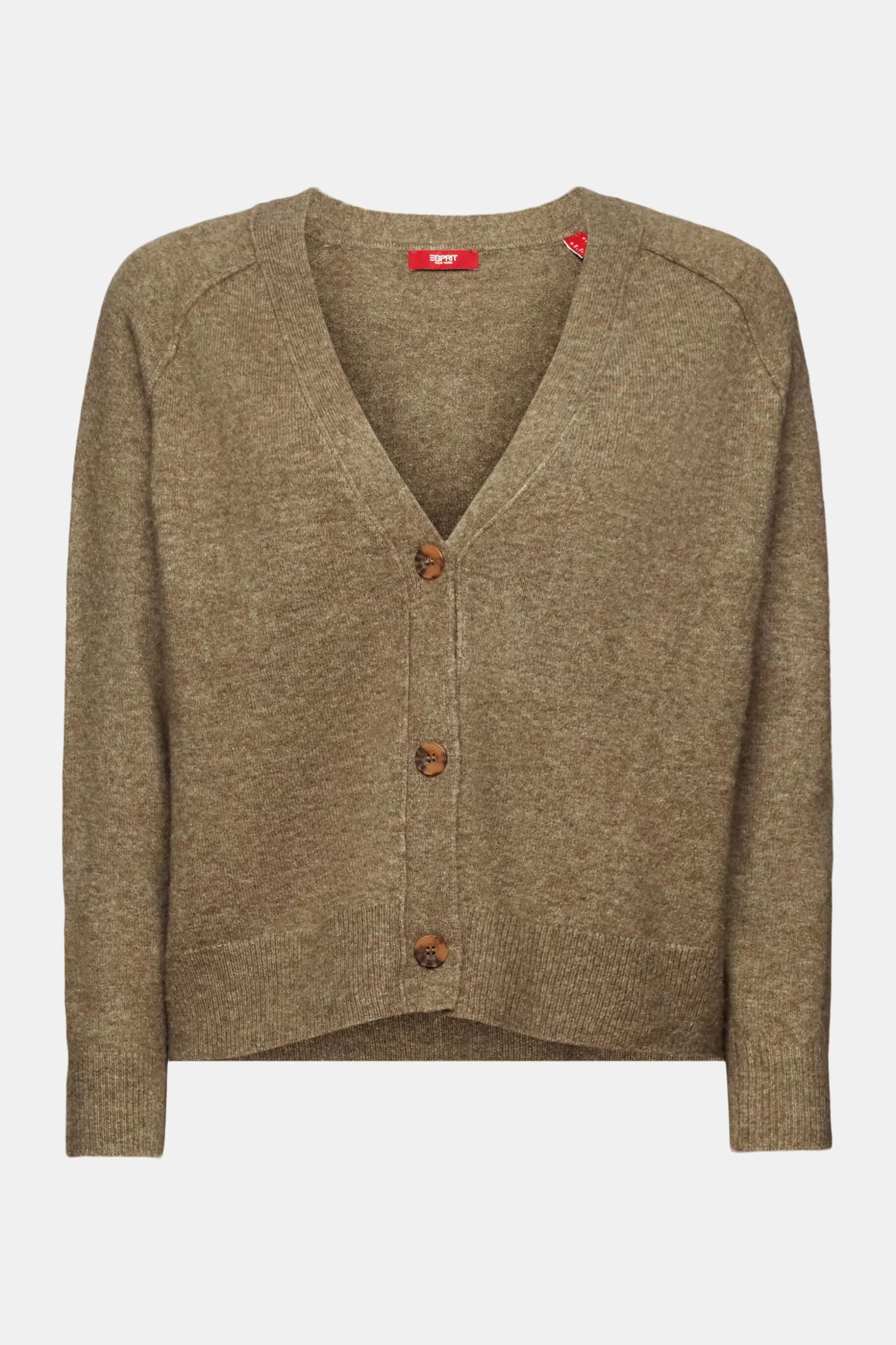 ESPRIT Buttoned V-neck cardigan, wool blend at our Online Shop *Women Sweaters