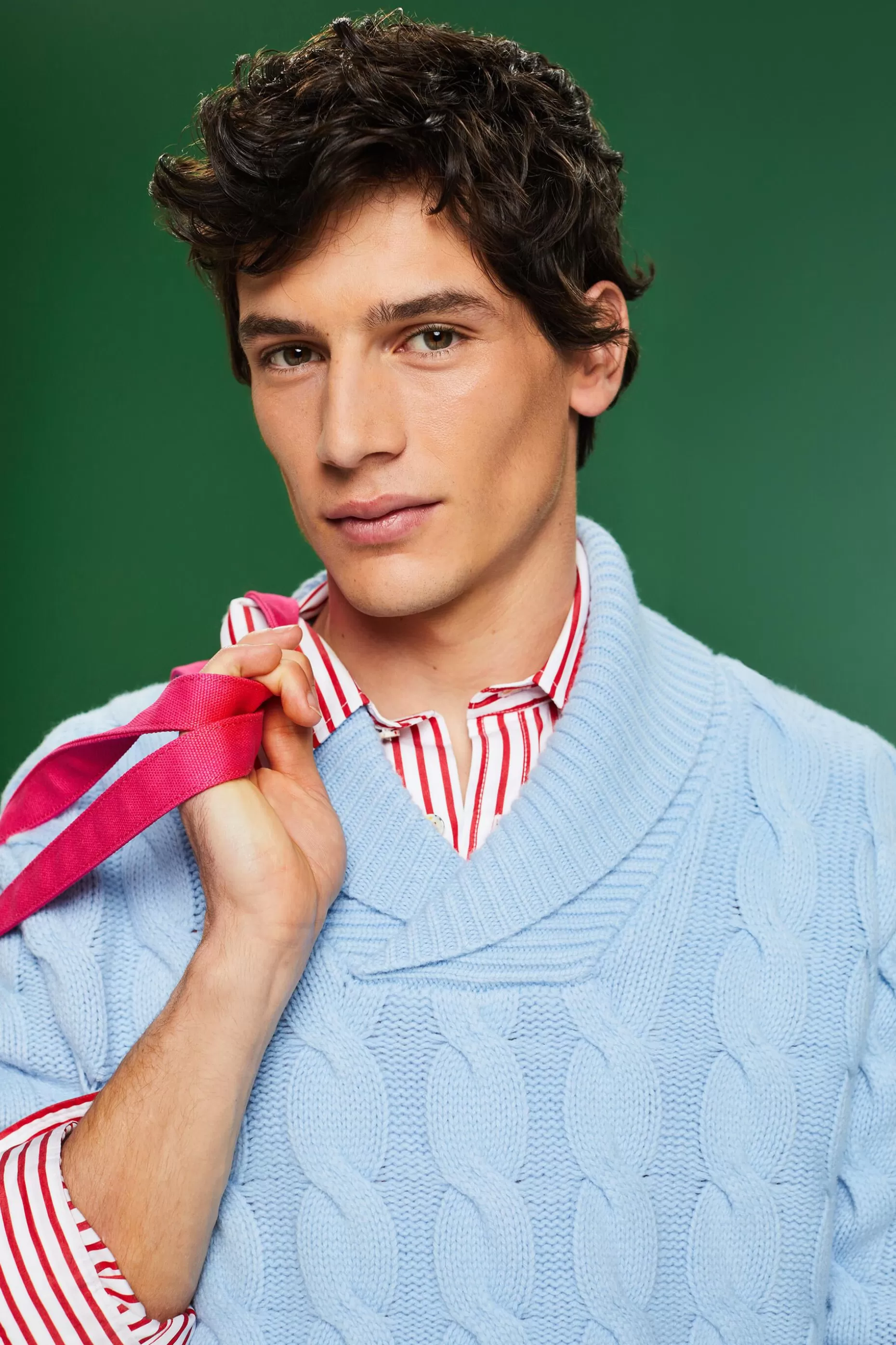 ESPRIT Cable Knit Wool Shawl Sweater at our Online Shop *Men Sweaters