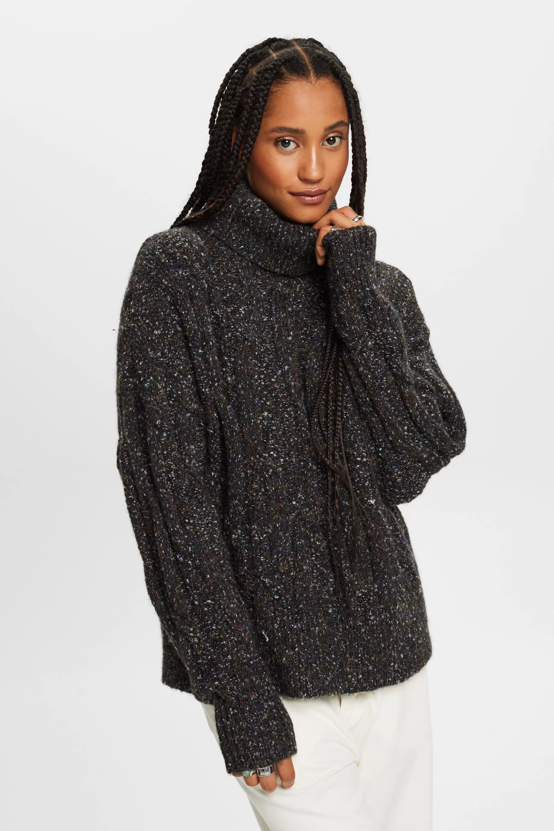 ESPRIT Cable-Knit Rollneck Sweater at our Online Shop *Women Sweaters