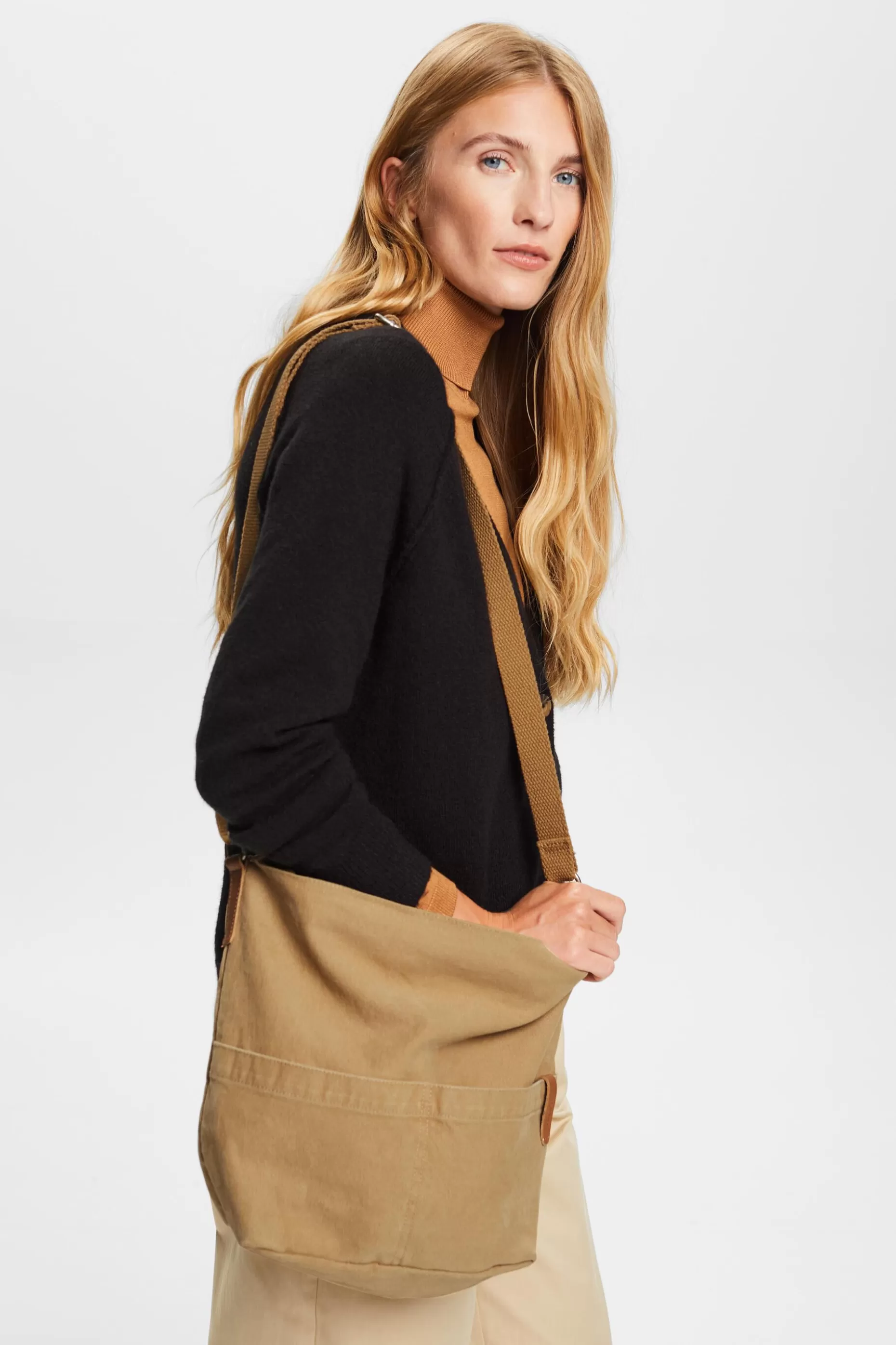 ESPRIT Canvas shoulder bag, 100% cotton at our Online Shop *Women Bags