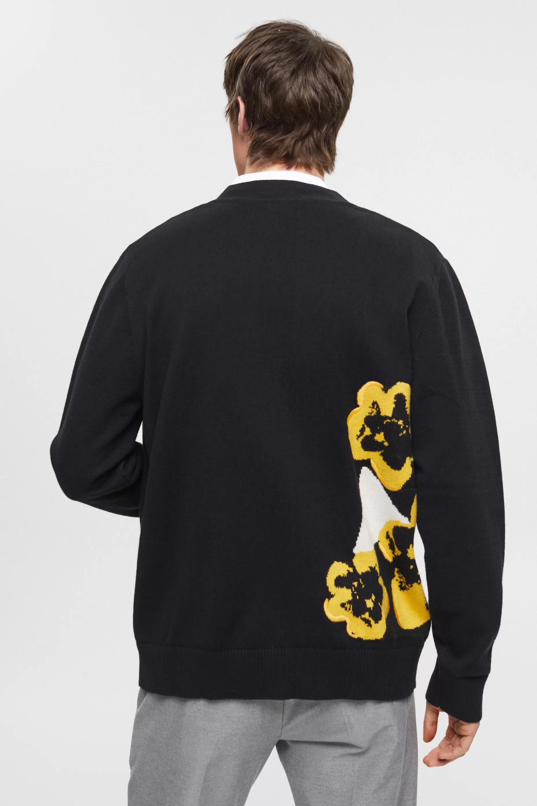 ESPRIT Cardigan with floral jacquard pattern at our Online Shop *Men Sweaters