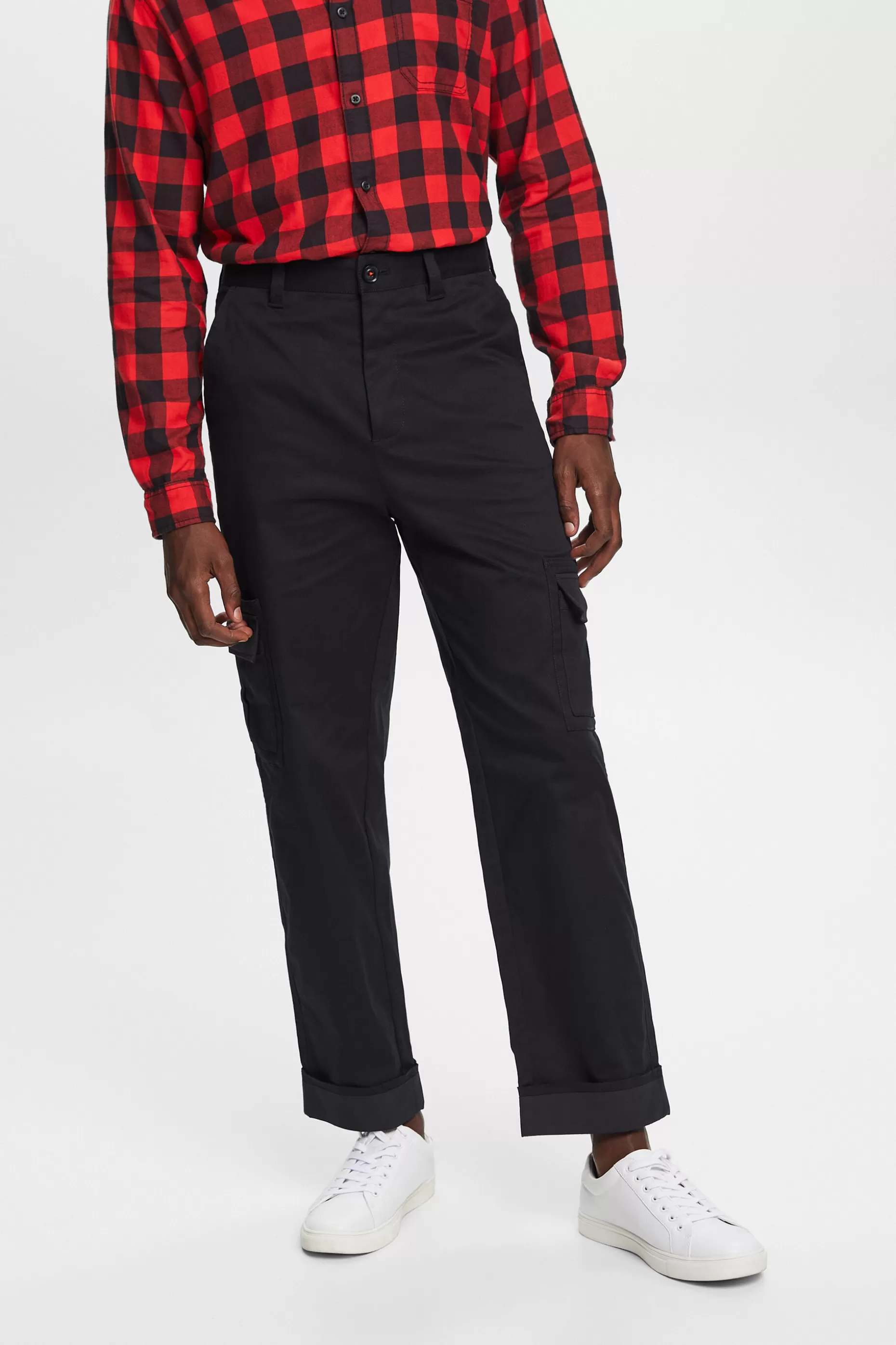 ESPRIT Cargo trousers with turn-up hem at our Online Shop *Men Clearance 60%-70% Off
