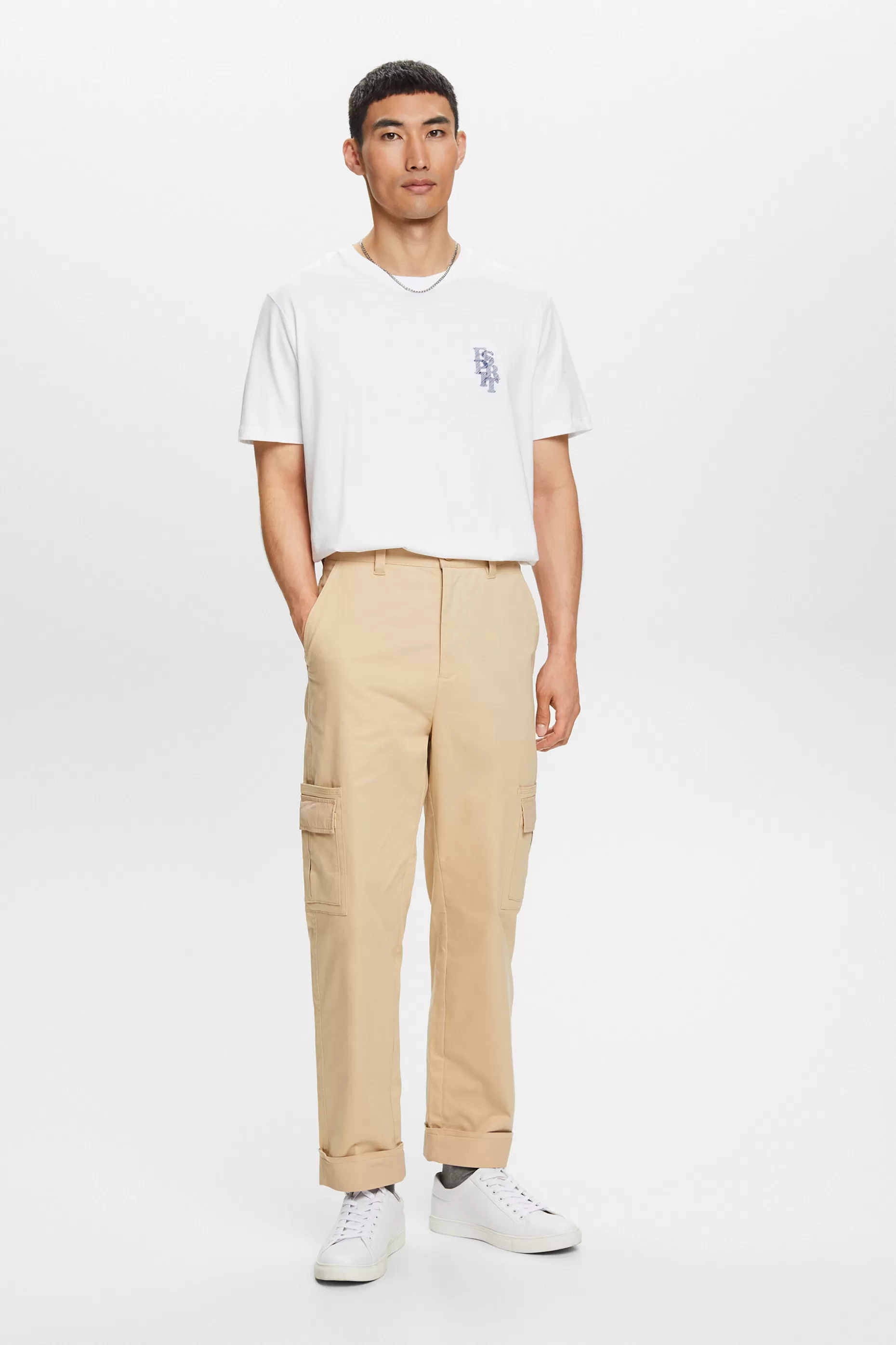 ESPRIT Cargo trousers with turn-up hem at our Online Shop *Men Pants + Joggers