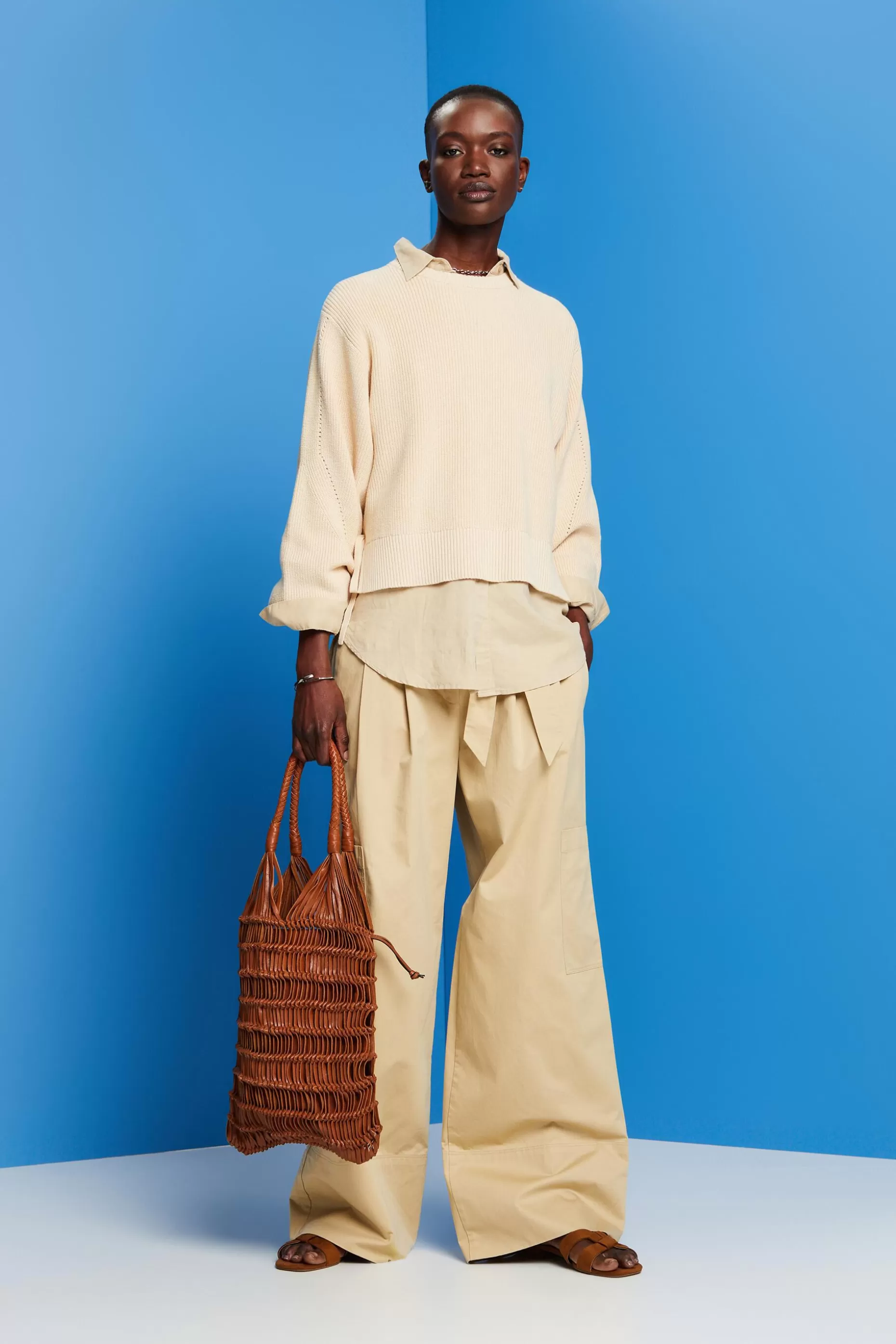 ESPRIT Cashmere blended jumper with lace detail at our Online Shop *Women Sweaters