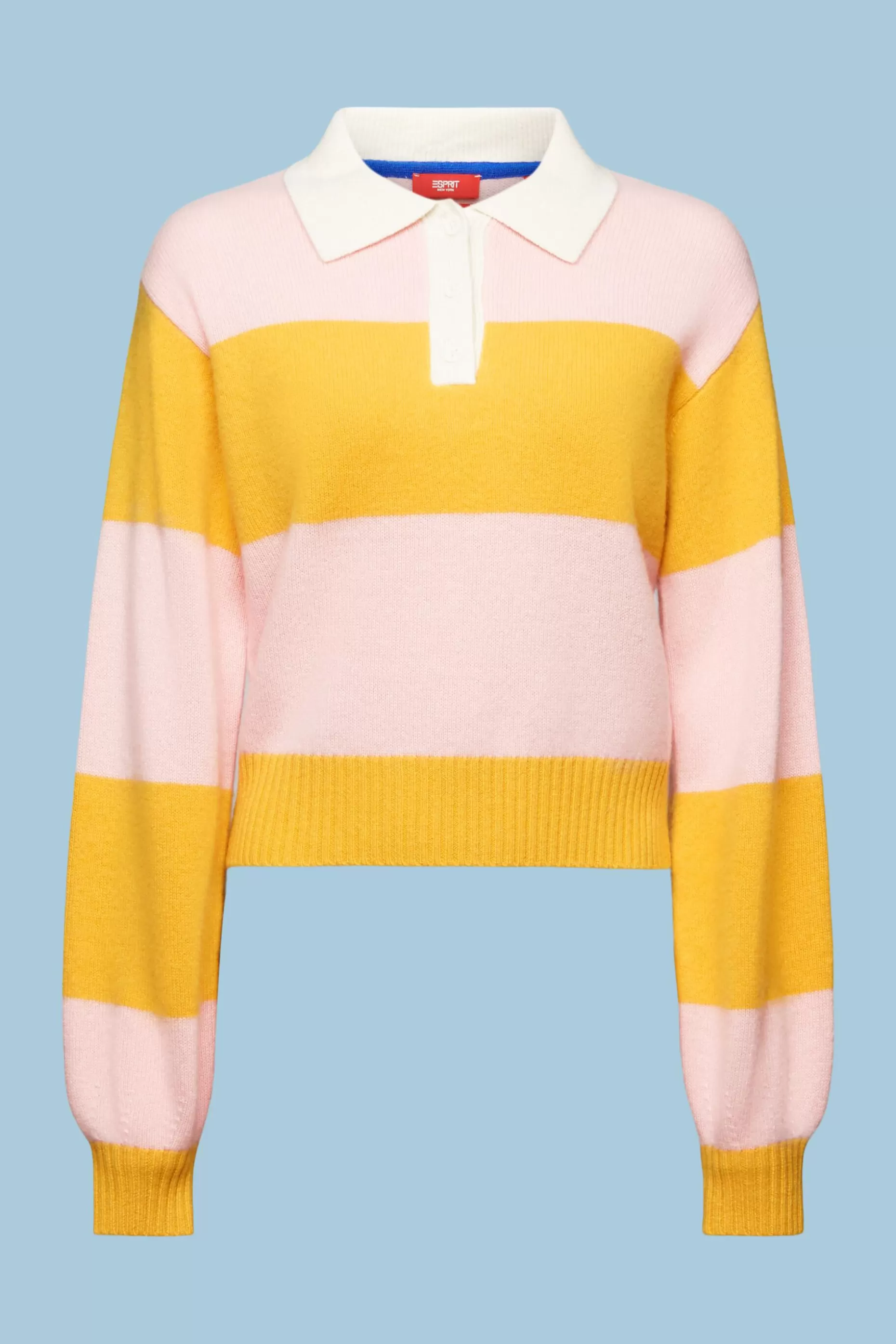 ESPRIT Cashmere Polo Rugby Stripe Sweater at our Online Shop *Women Sweaters