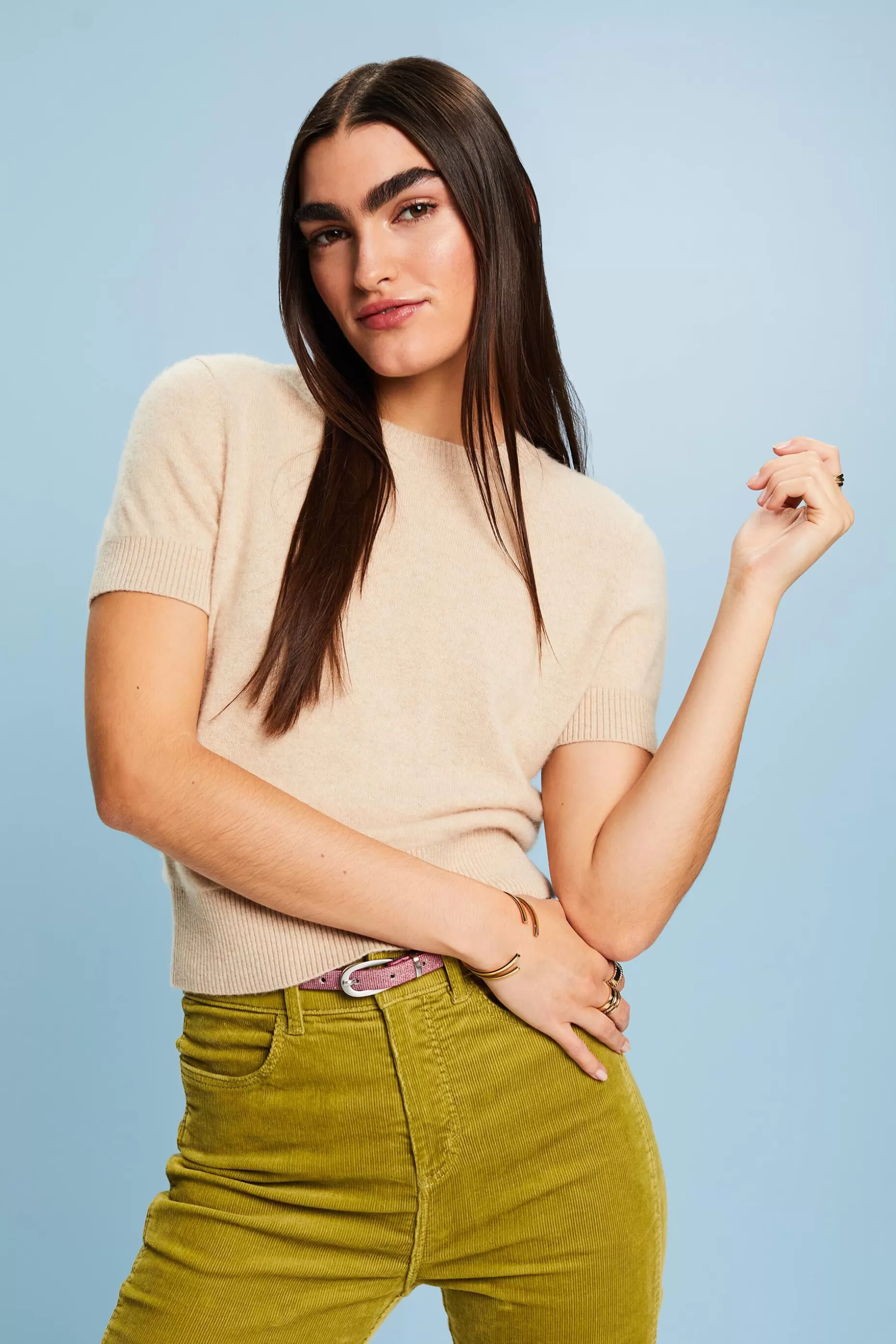 ESPRIT Cashmere Short-Sleeve Sweater at our Online Shop *Women Sweaters