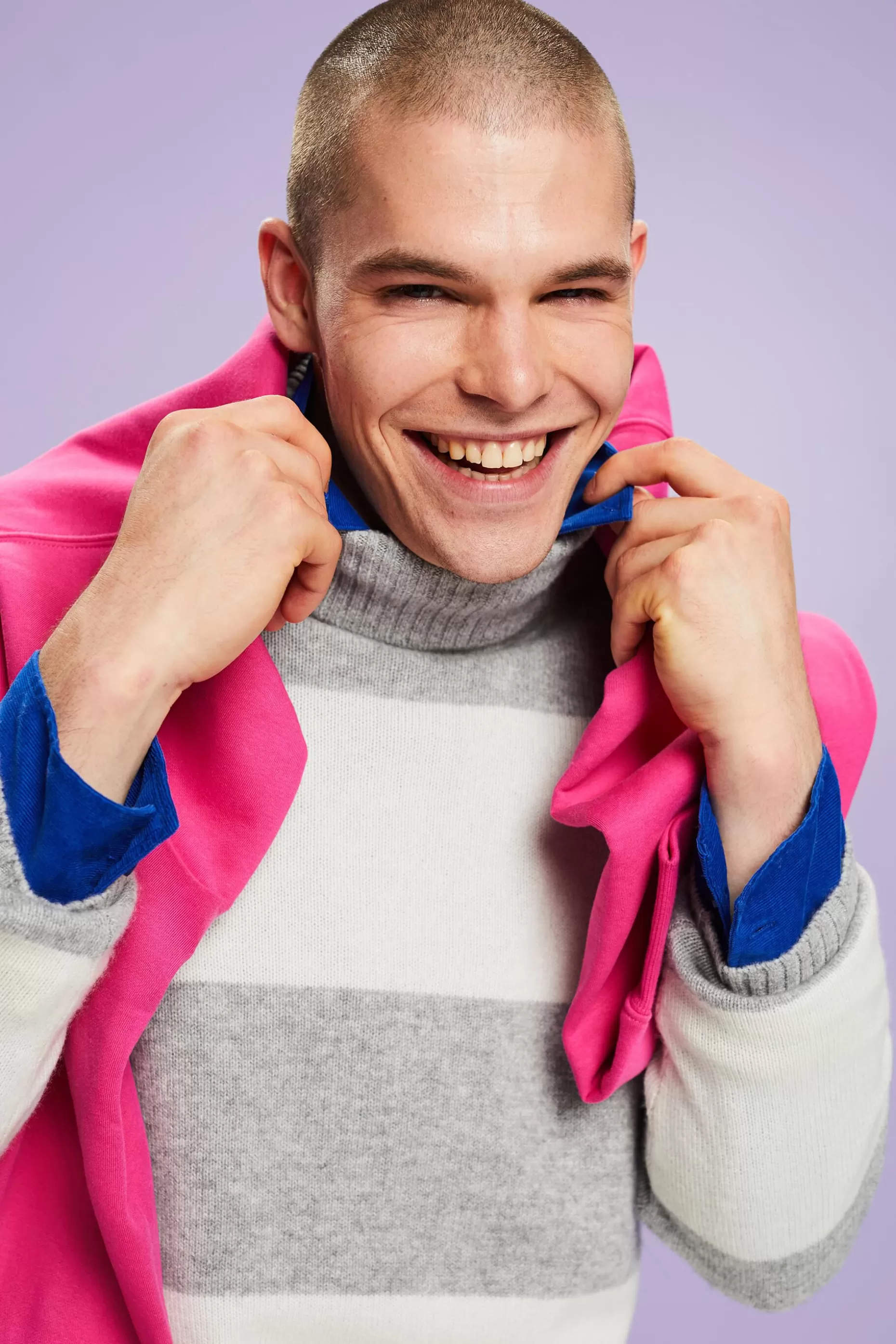 ESPRIT Cashmere Striped Turtleneck Sweater at our Online Shop *Men Sweaters