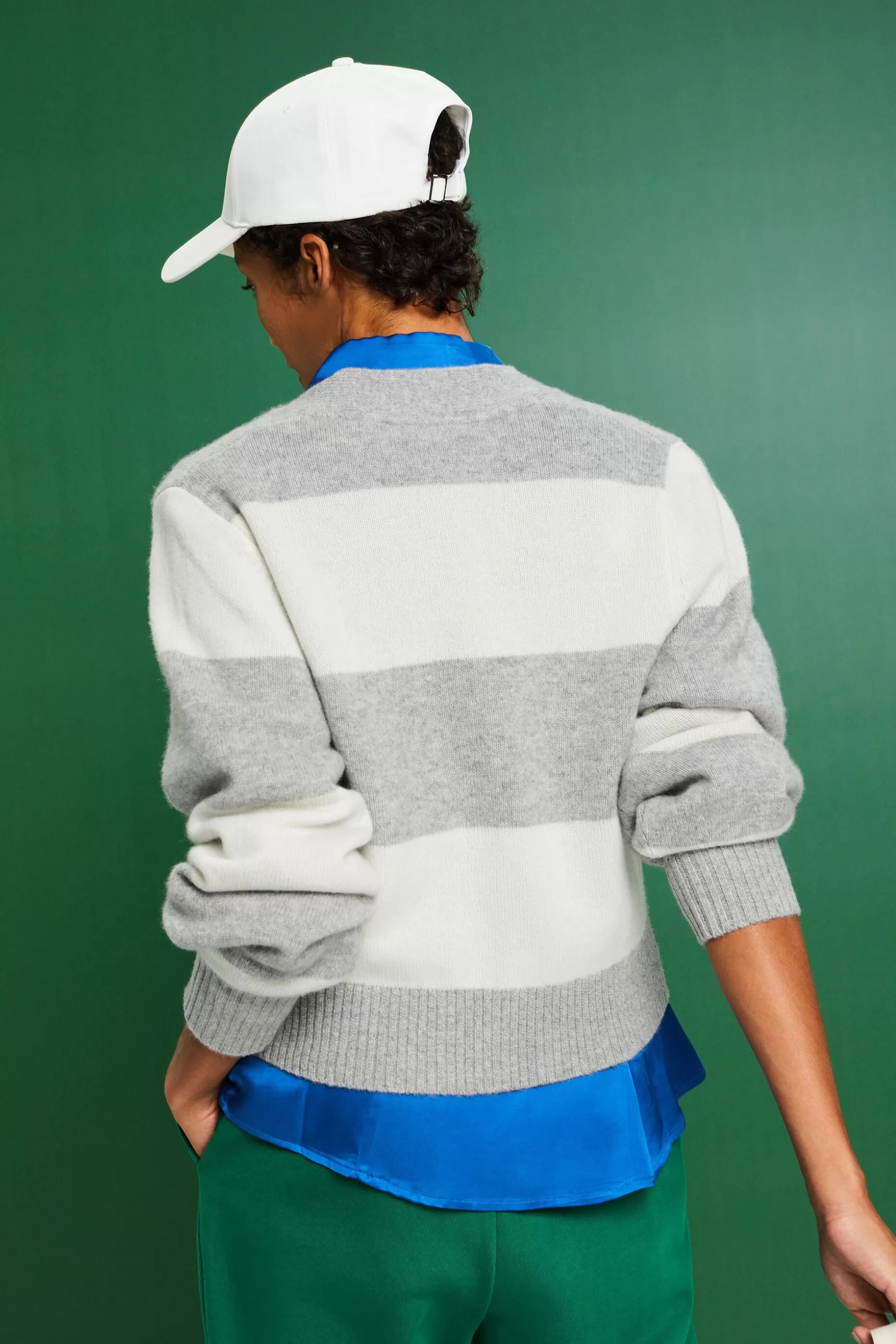 ESPRIT Cashmere V-Neck Rugby Stripe Cardigan at our Online Shop *Women Sweaters