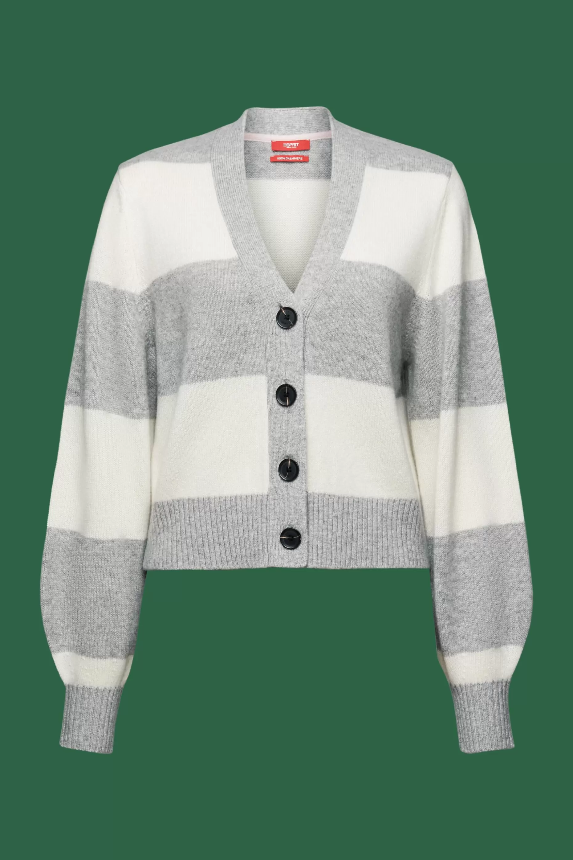 ESPRIT Cashmere V-Neck Rugby Stripe Cardigan at our Online Shop *Women Sweaters