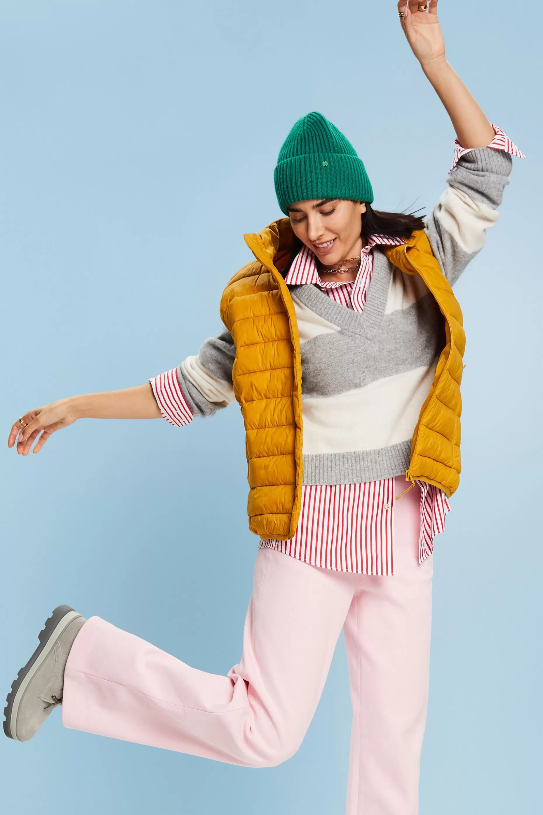 ESPRIT Cashmere V-Neck Rugby Stripe Sweater at our Online Shop *Boys Boys