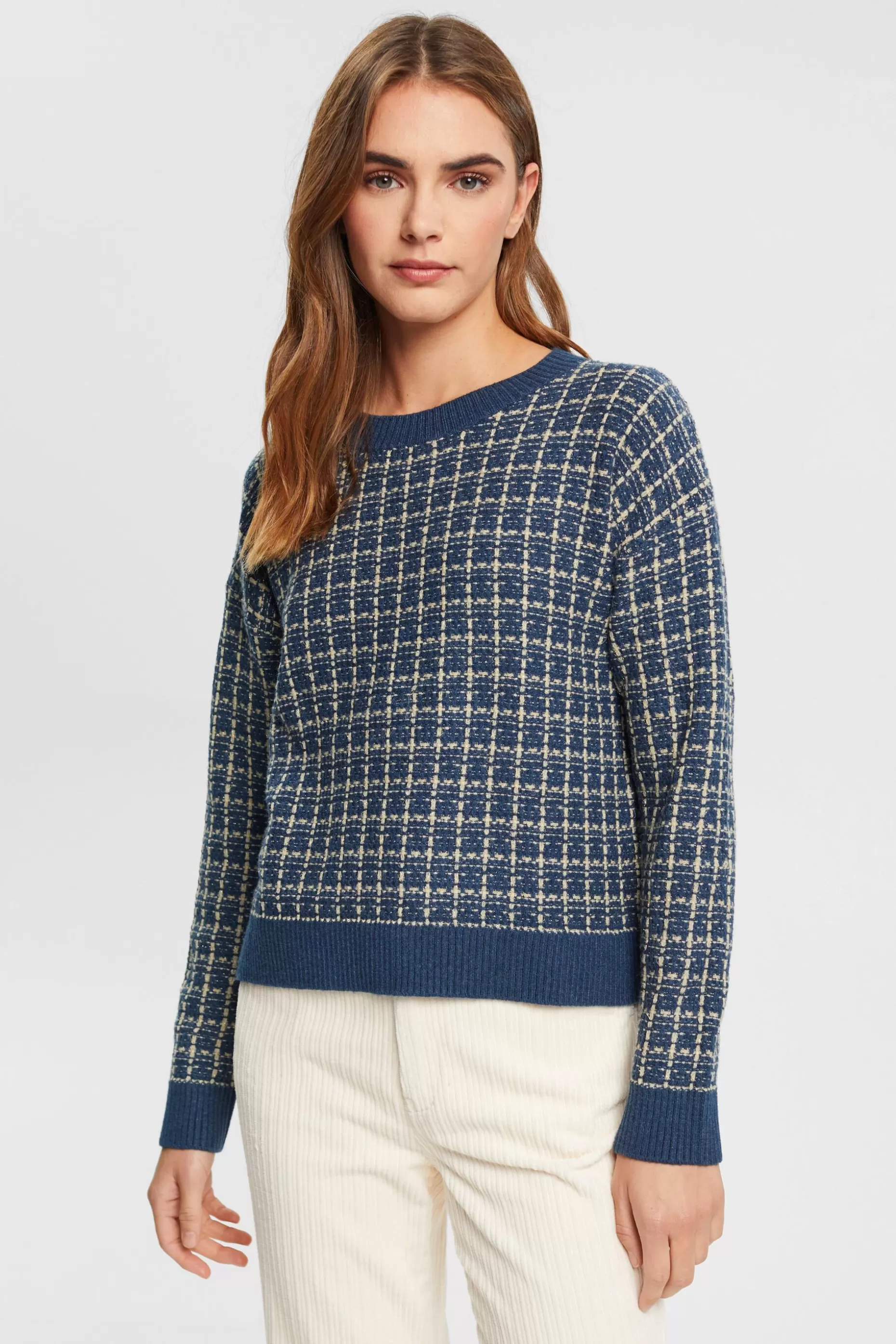ESPRIT Check patterned jumper at our Online Shop *Women Sweaters