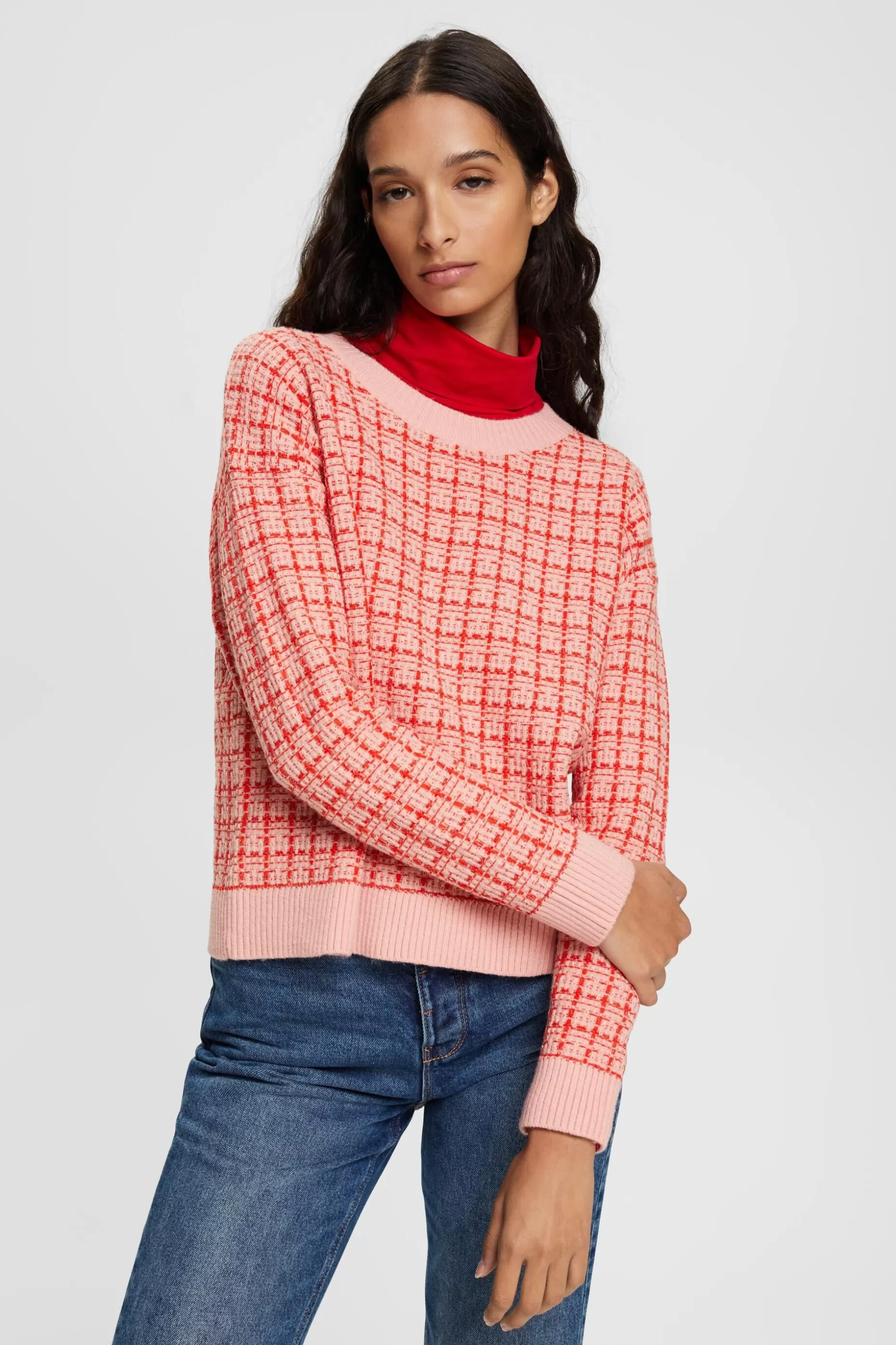 ESPRIT Check patterned jumper at our Online Shop *Women Sweaters