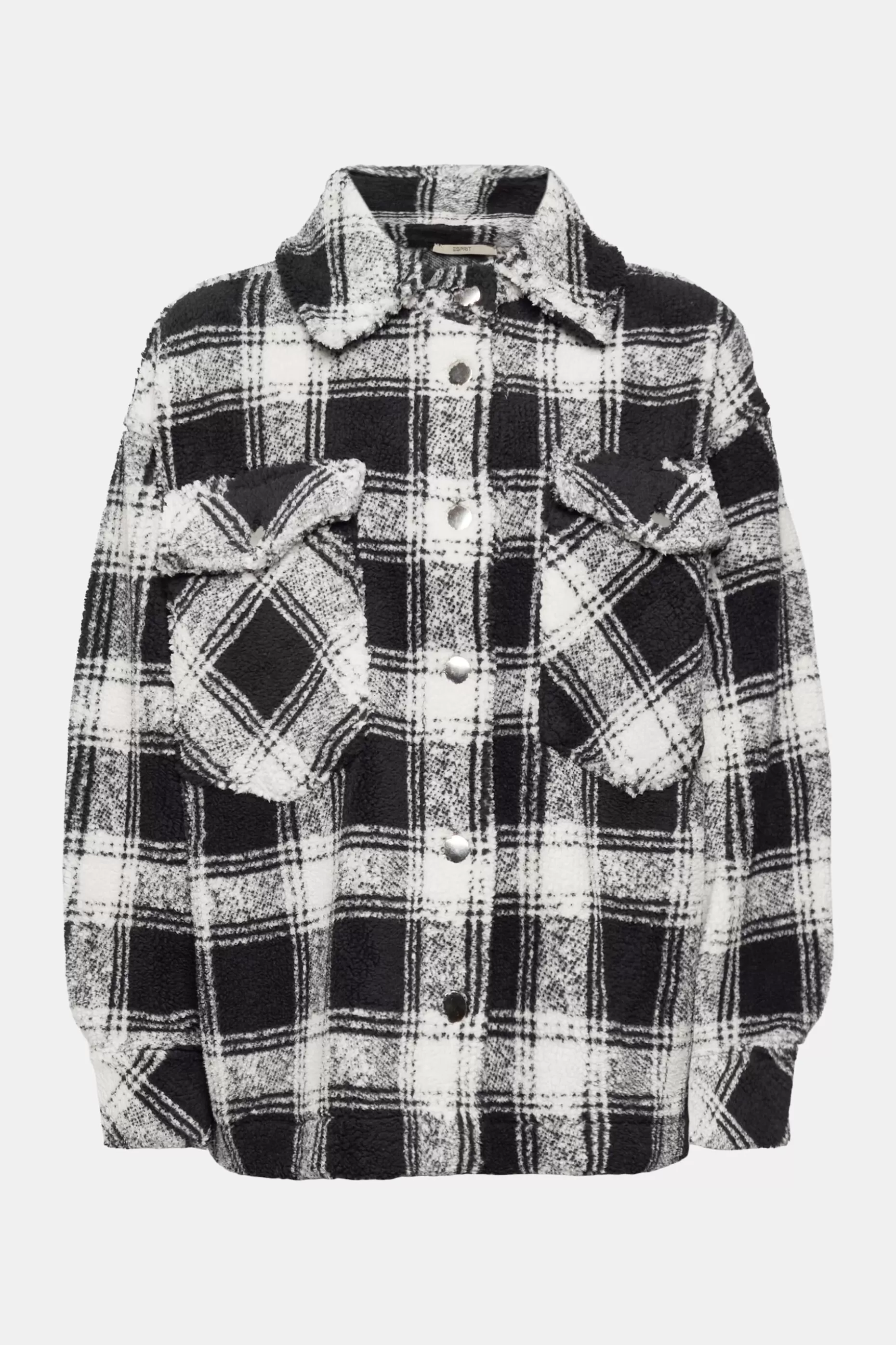 ESPRIT Checked teddy borg shacket at our Online Shop *Women Jackets + Coats