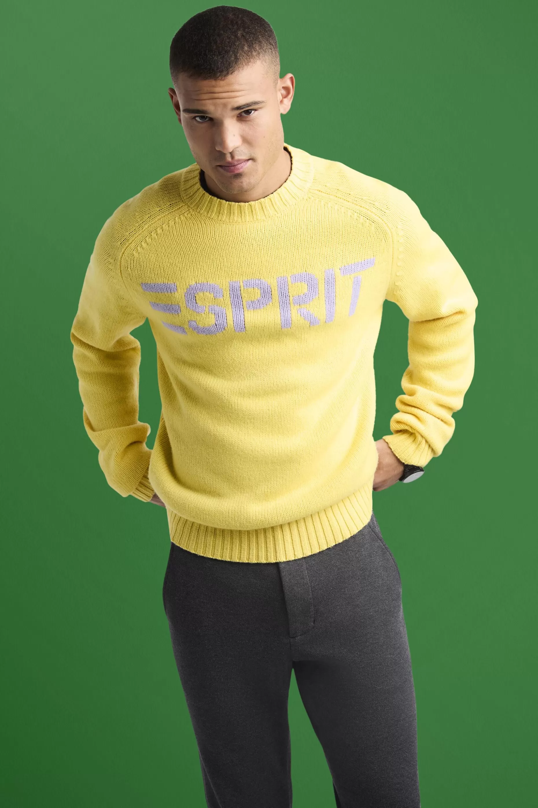 ESPRIT Chunk Knit Wool-Cashmere Sweater at our Online Shop *Men Sweaters