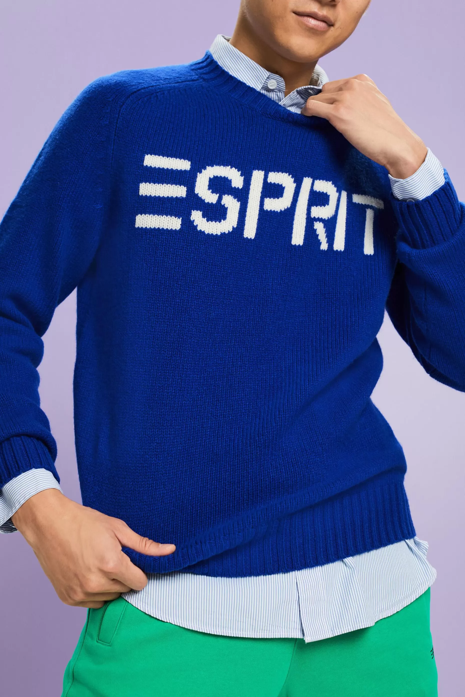 ESPRIT Chunk Knit Wool-Cashmere Sweater at our Online Shop *Men Sweaters