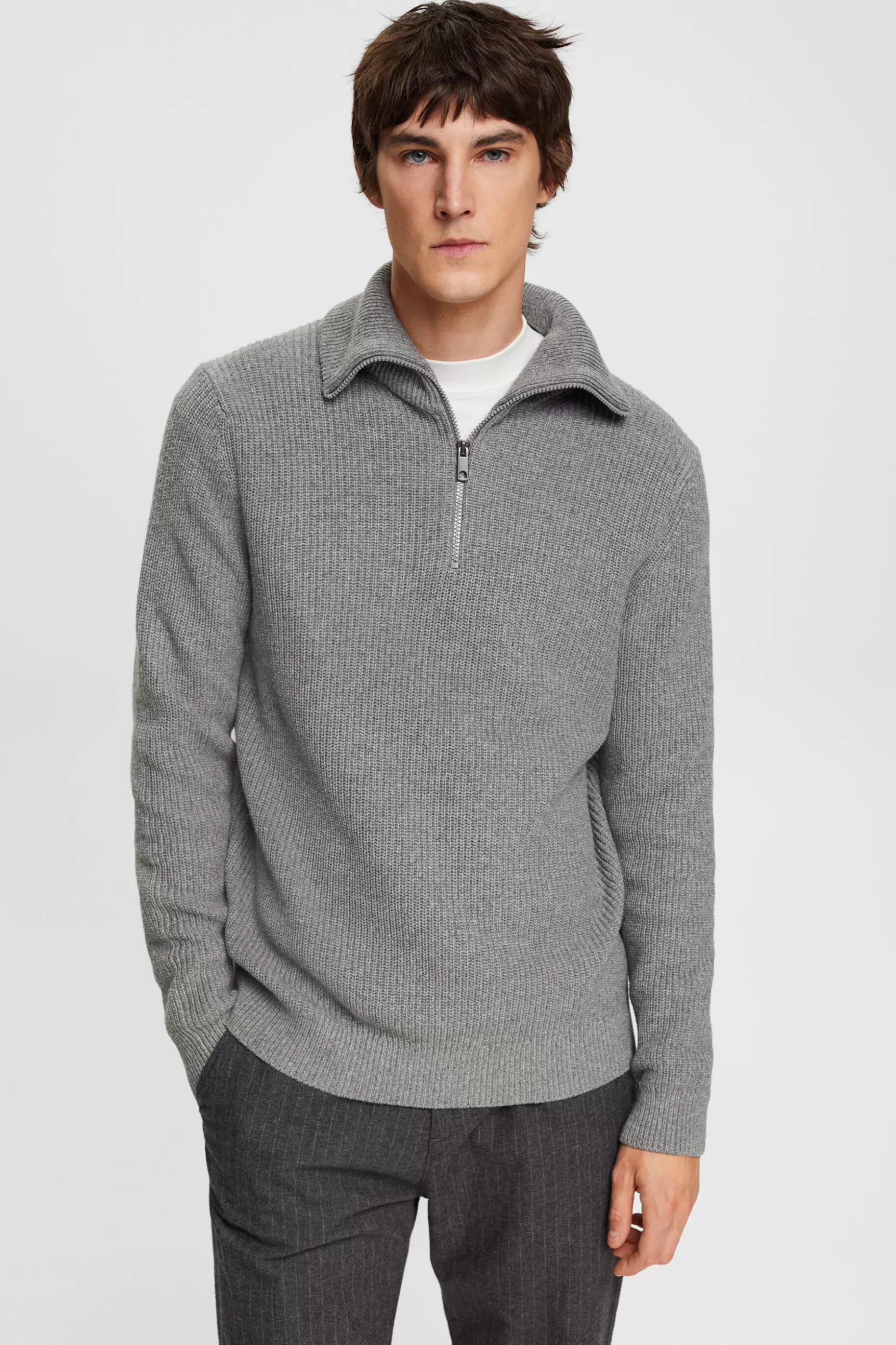 ESPRIT Chunky half-zip jumper at our Online Shop *Men Sweaters