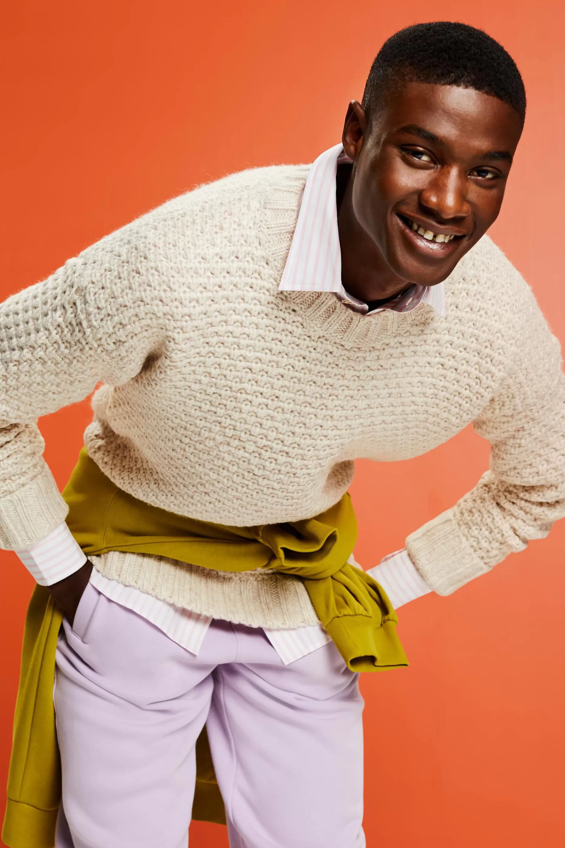 ESPRIT Chunky Knit Crewneck Sweater at our Online Shop *Men Sweaters