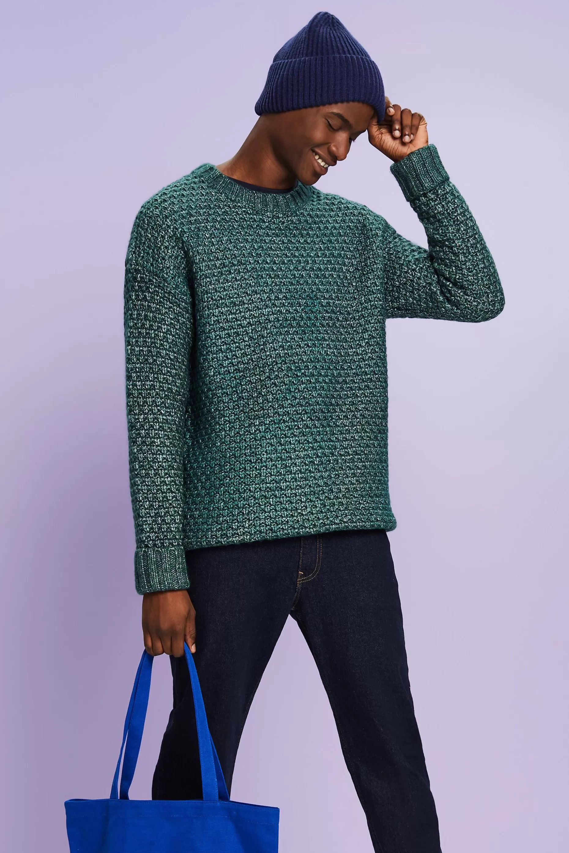 ESPRIT Chunky Knit Crewneck Sweater at our Online Shop *Men Sweaters