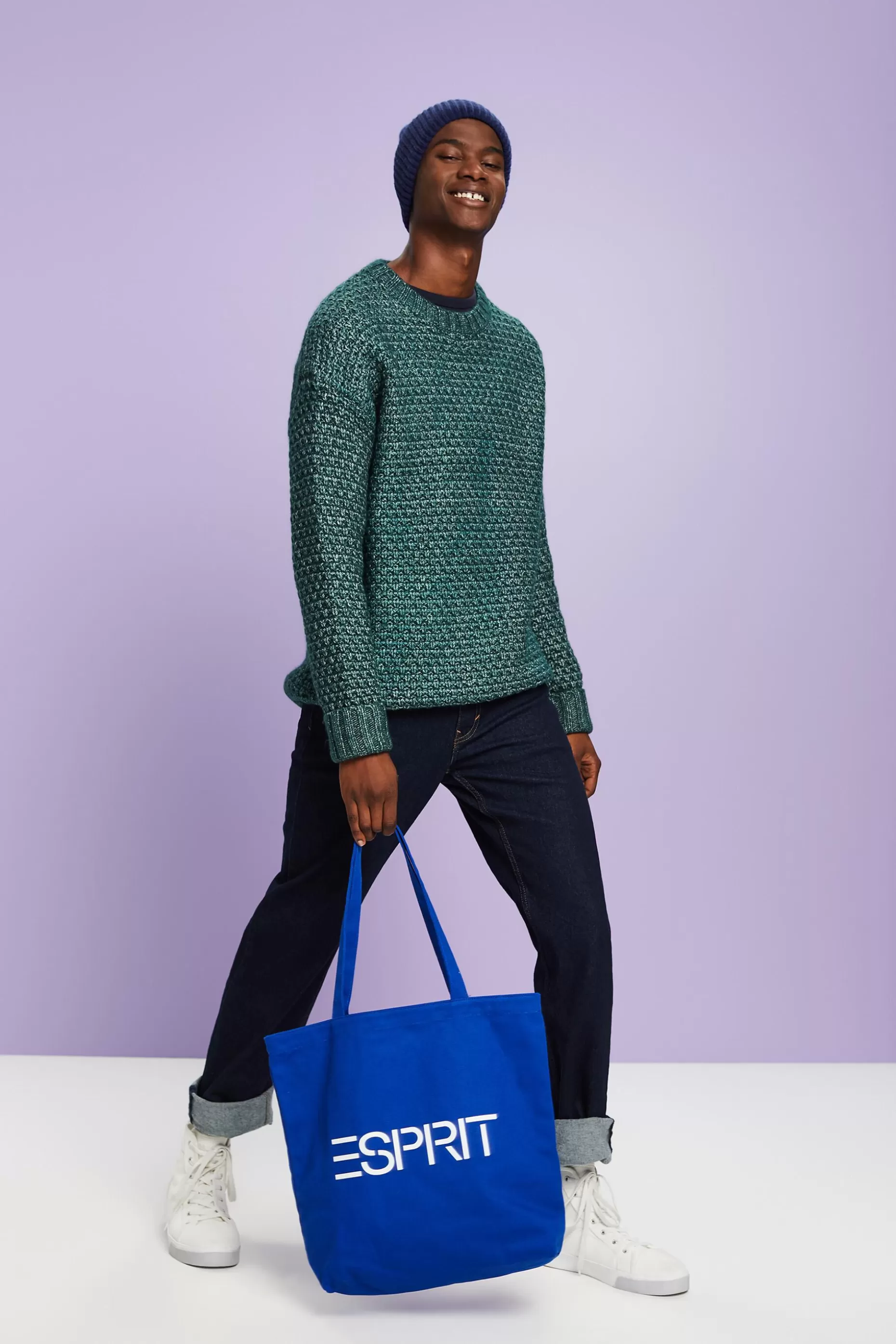 ESPRIT Chunky Knit Crewneck Sweater at our Online Shop *Men Sweaters