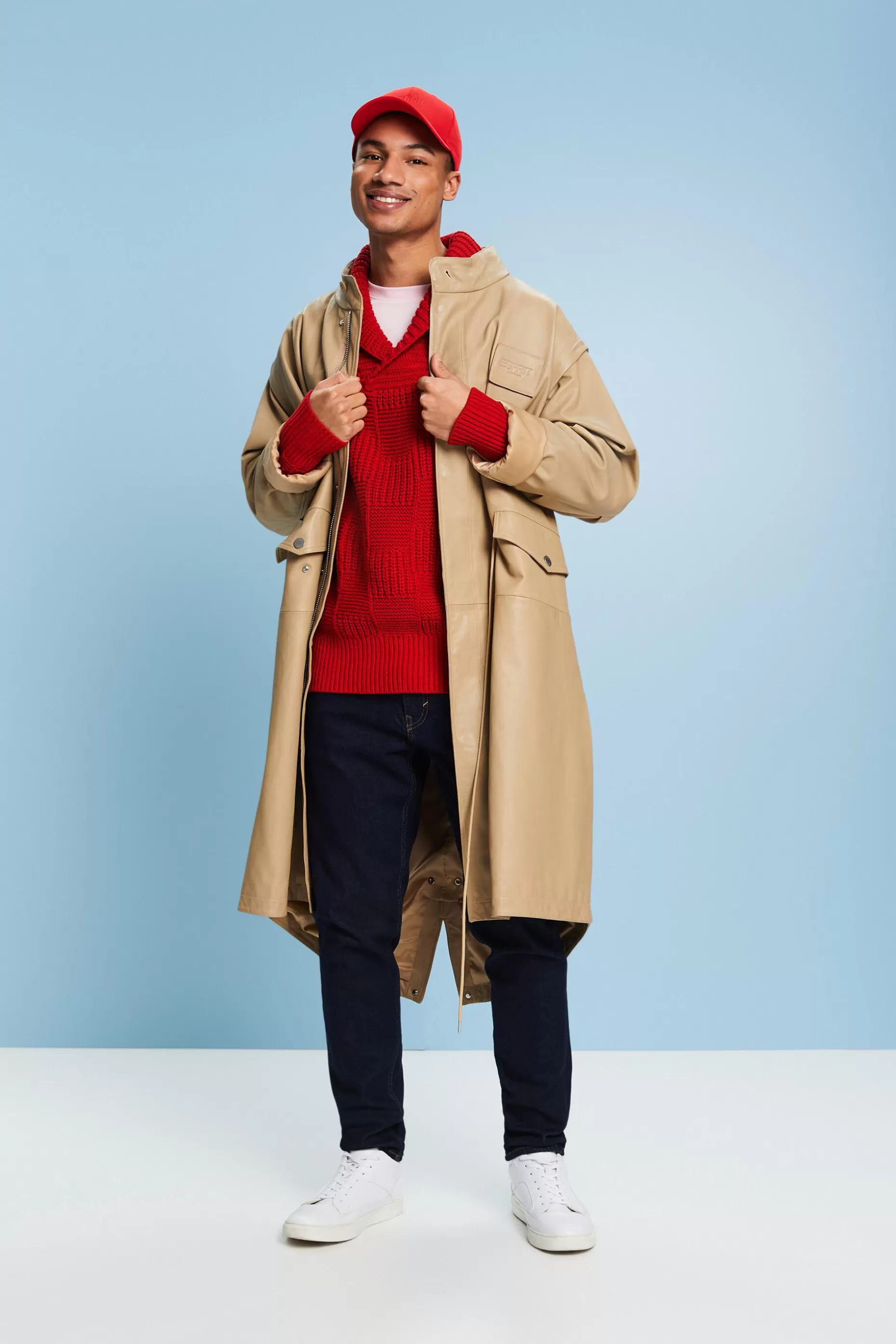 ESPRIT Chunky Knit Shawl Sweater at our Online Shop *Men Sweaters