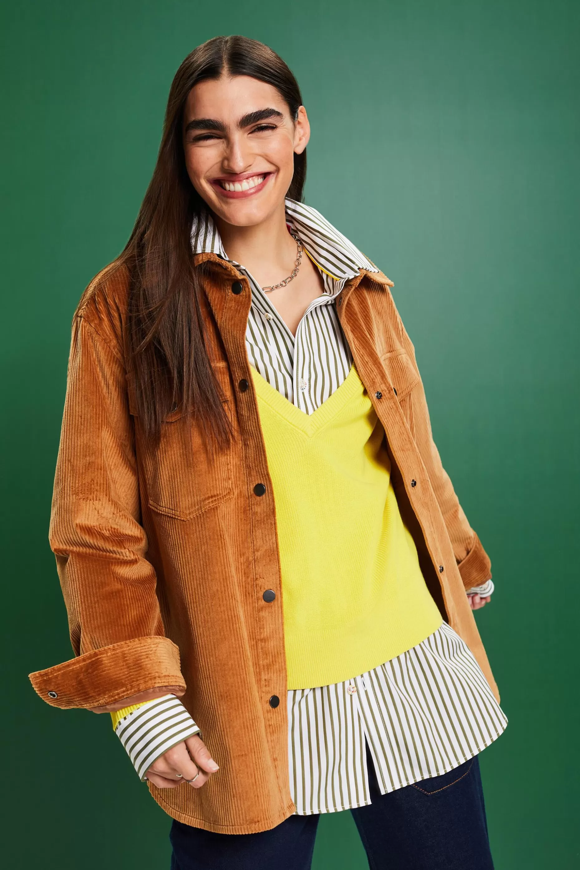 ESPRIT Corduroy Button-Down Shirt at our Online Shop *Women Clearance 60%-70% Off