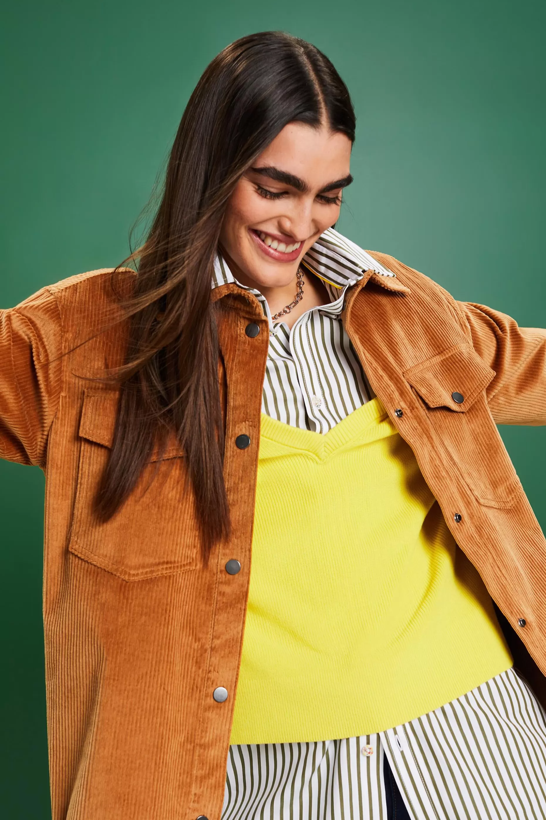 ESPRIT Corduroy Button-Down Shirt at our Online Shop *Women Clearance 60%-70% Off