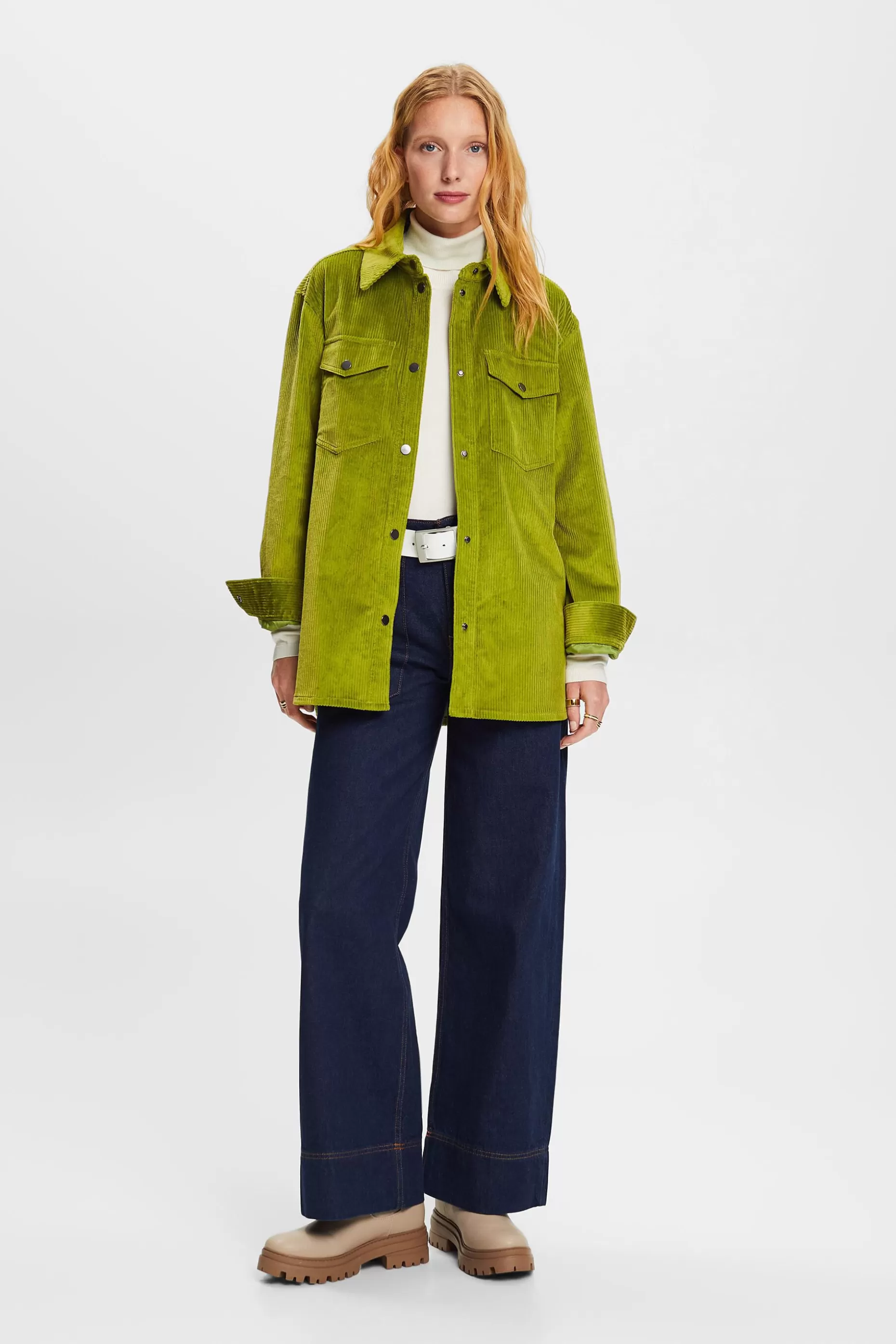 ESPRIT Corduroy Button-Down Shirt at our Online Shop *Women Jackets + Coats