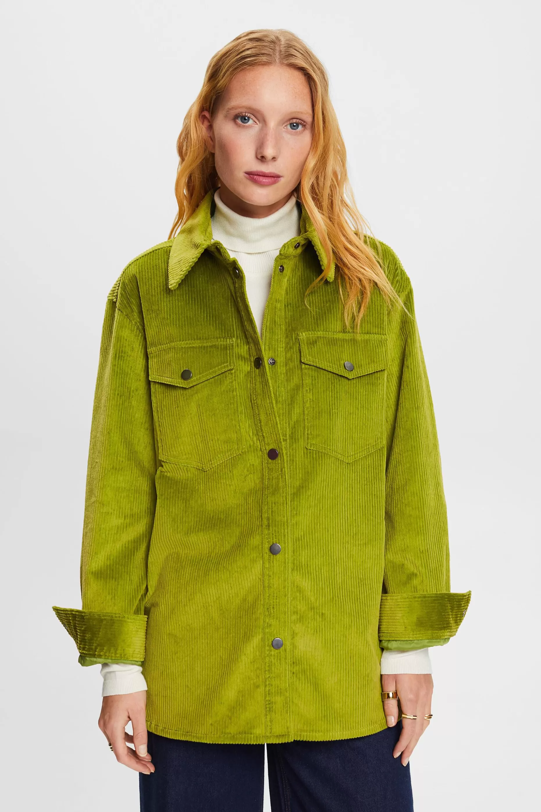 ESPRIT Corduroy Button-Down Shirt at our Online Shop *Women Jackets + Coats