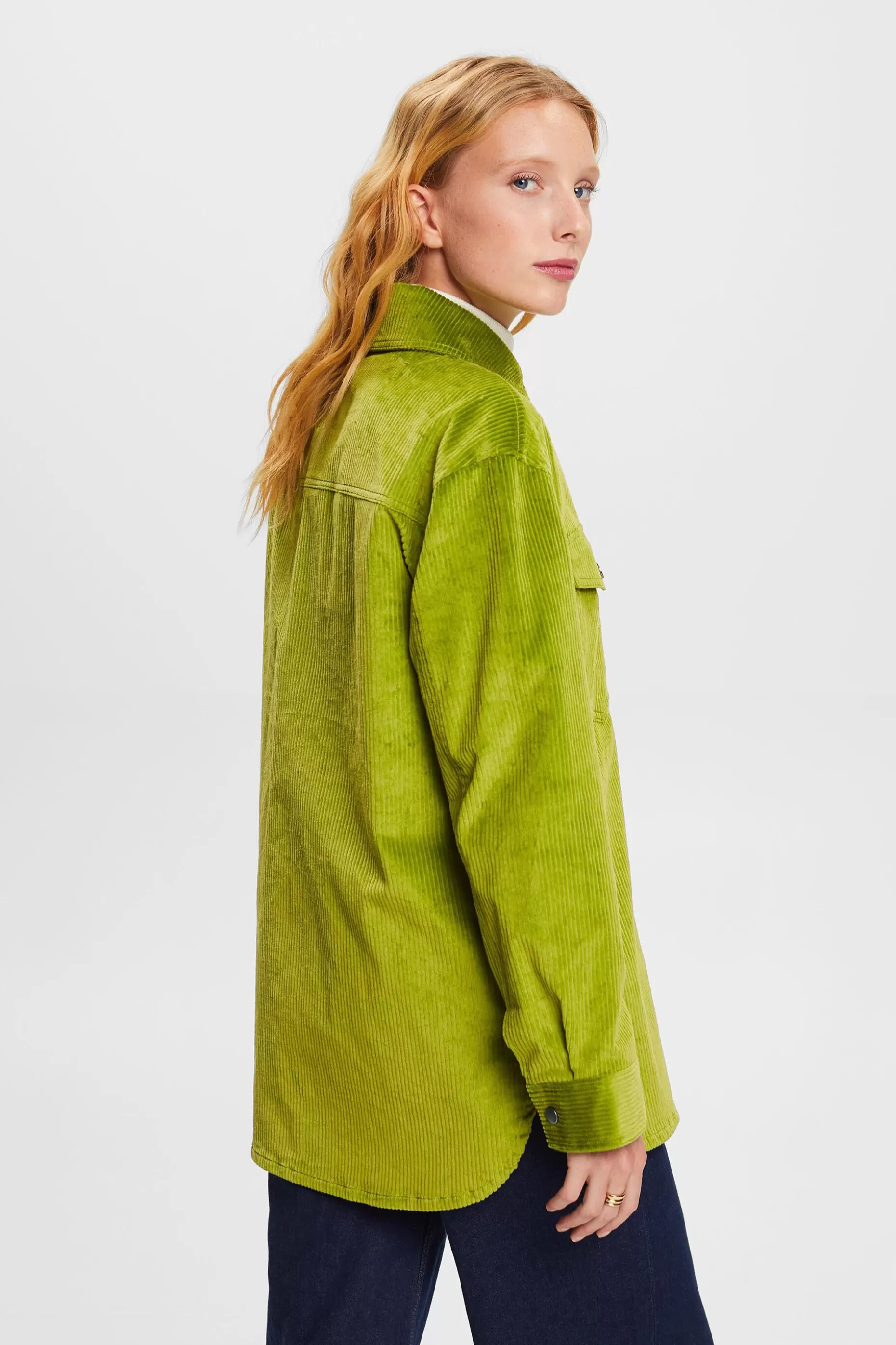 ESPRIT Corduroy Button-Down Shirt at our Online Shop *Women Jackets + Coats