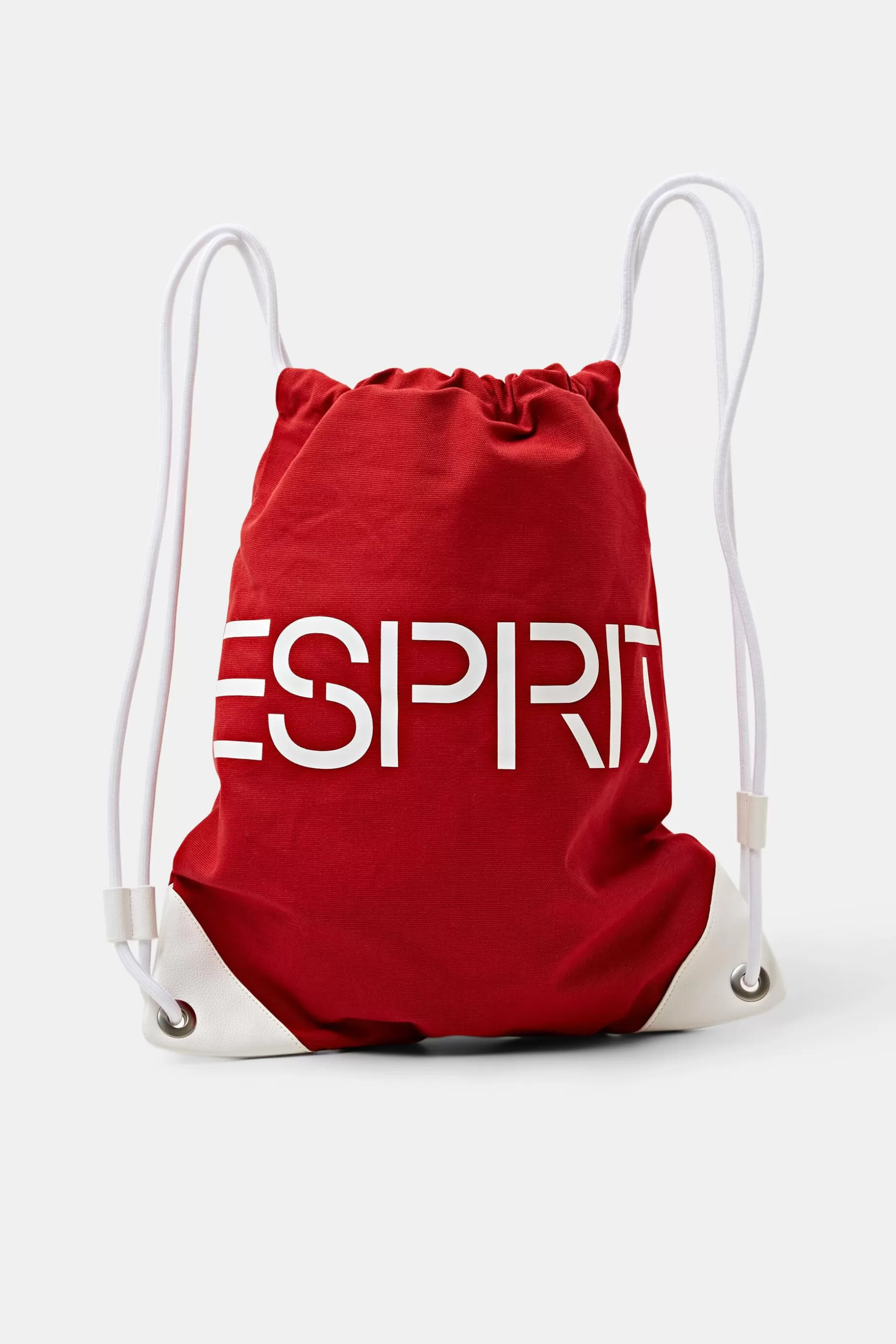 ESPRIT Cotton Canvas Logo Drawstring Backpack at our Online Shop *Men Bags + Wallets