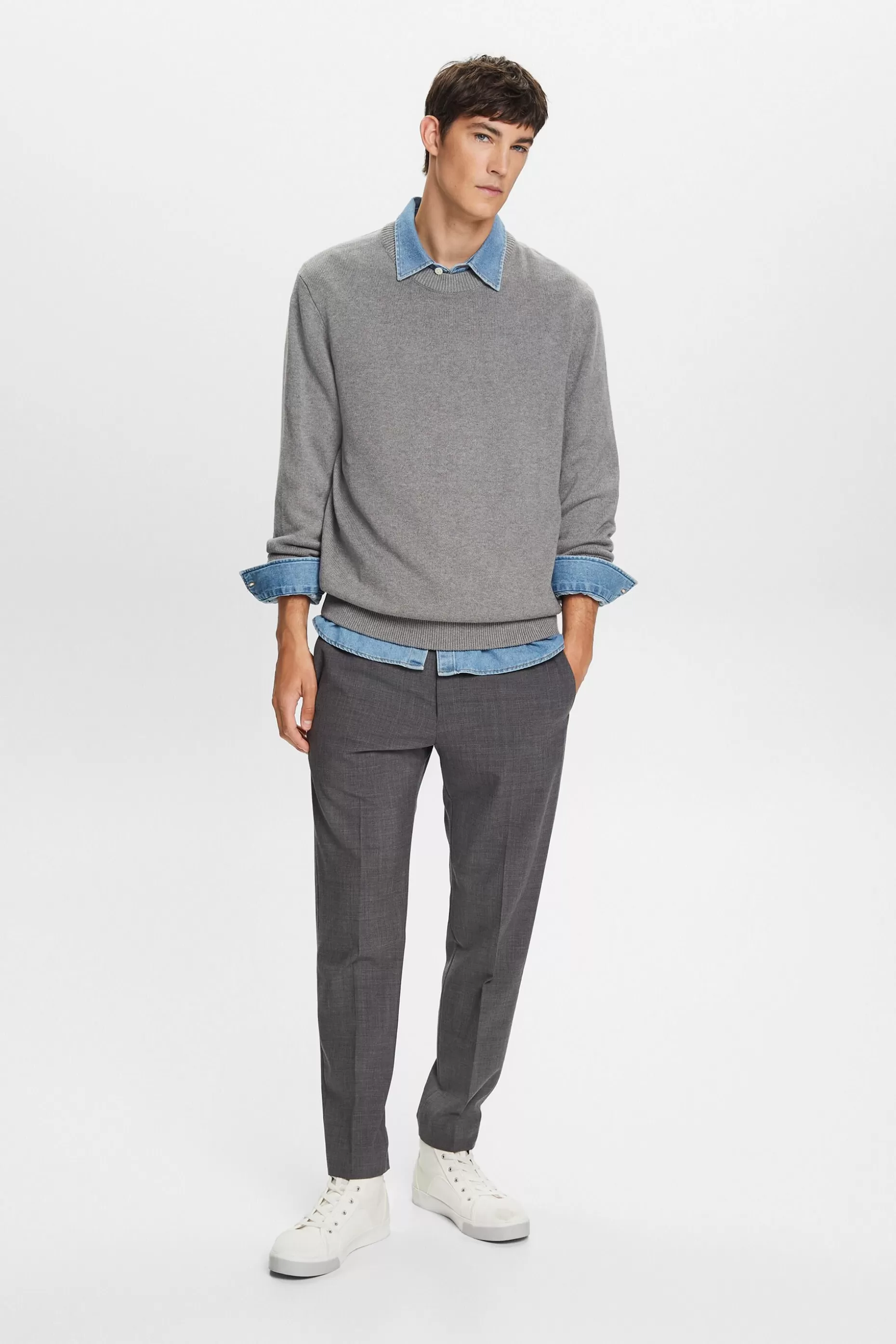 ESPRIT Cotton Crewneck Sweater at our Online Shop *Men Sweaters