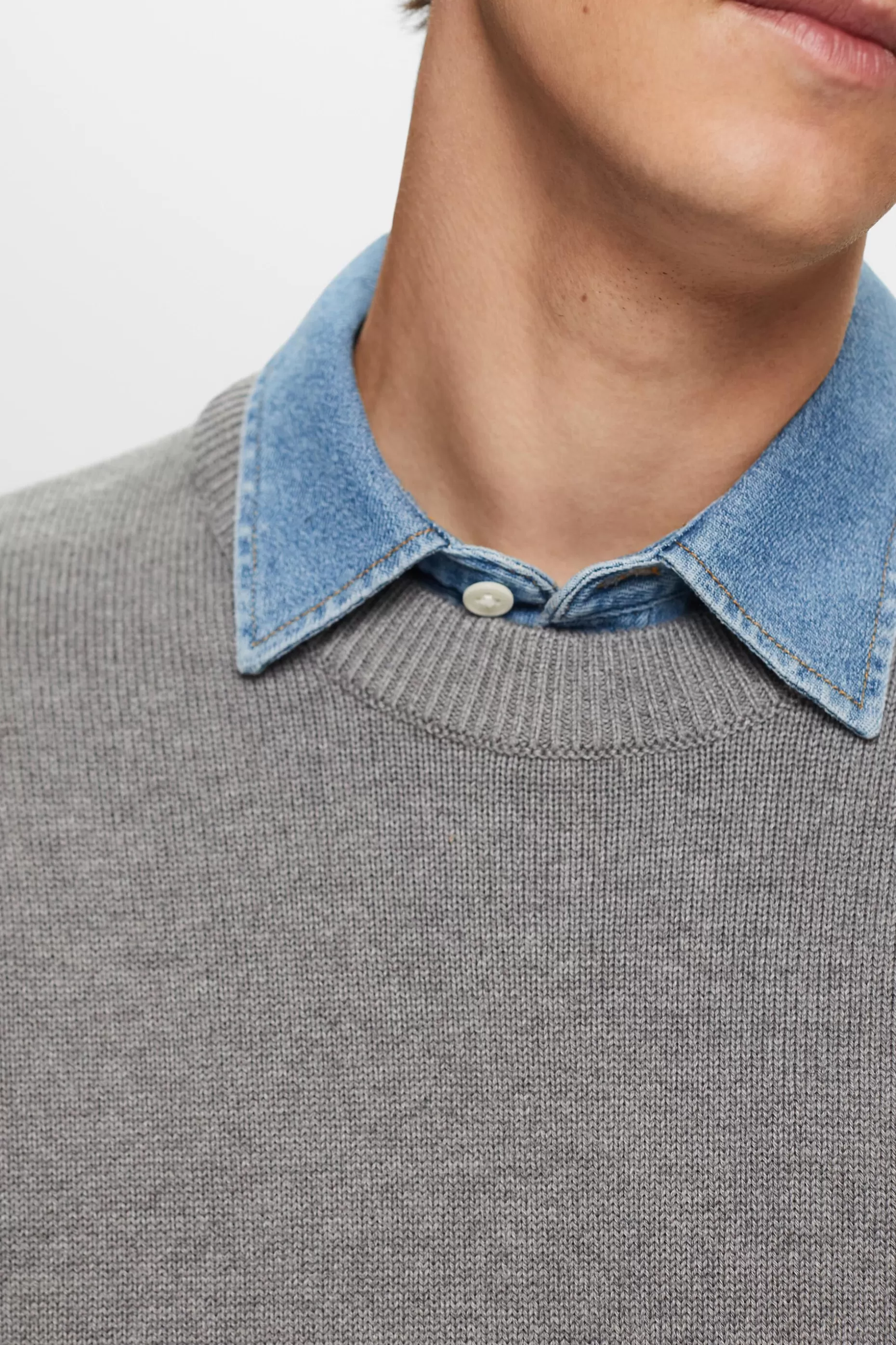 ESPRIT Cotton Crewneck Sweater at our Online Shop *Men Sweaters