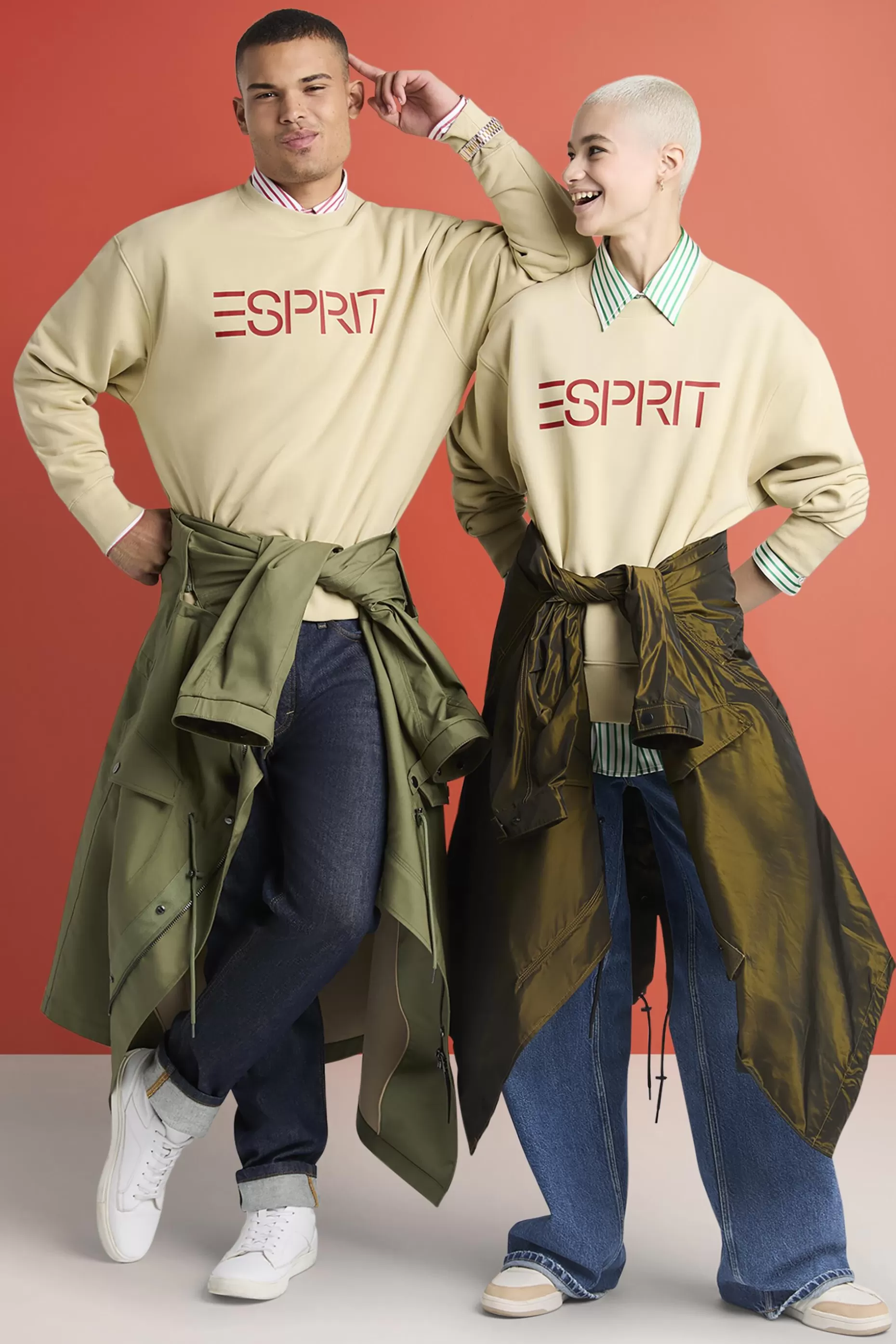 ESPRIT Cotton Fleece Logo Sweatshirt at our Online Shop *Men Sweatshirts + Hoodies
